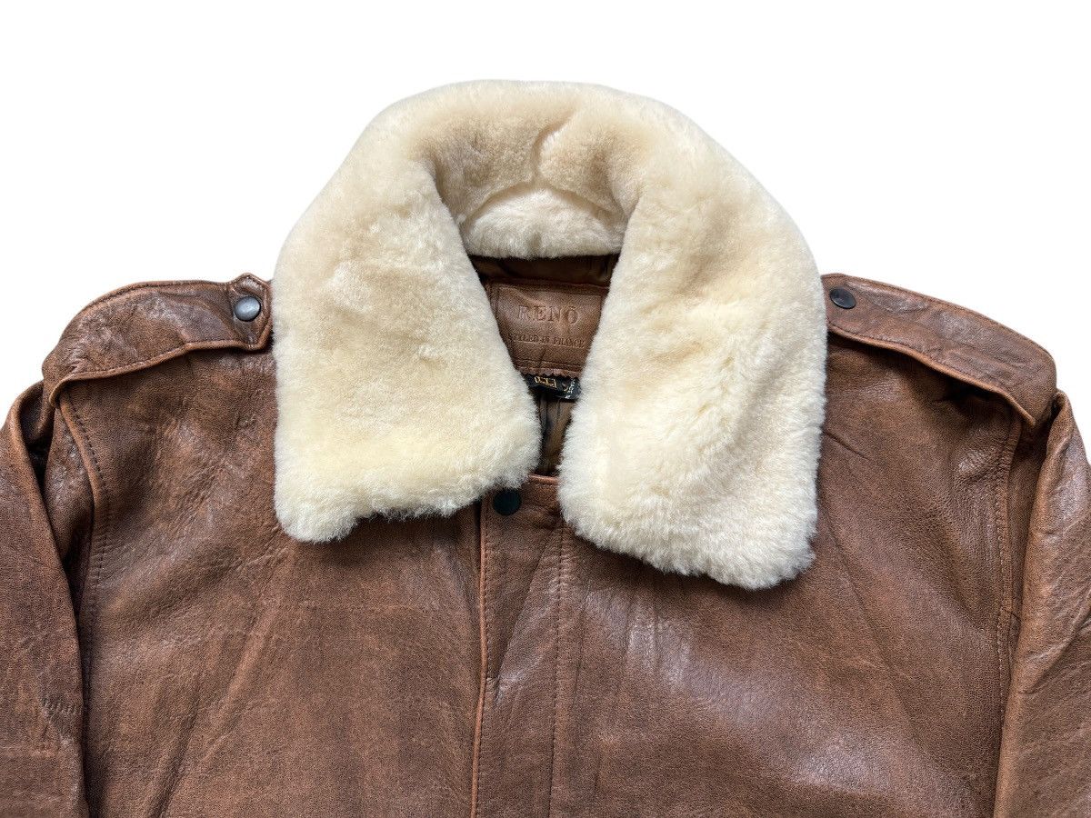 Vintage Vintage Reno France Fur Brown G1 Leather Jacket Size US L / EU 52-54 / 3 - 3 Thumbnail
