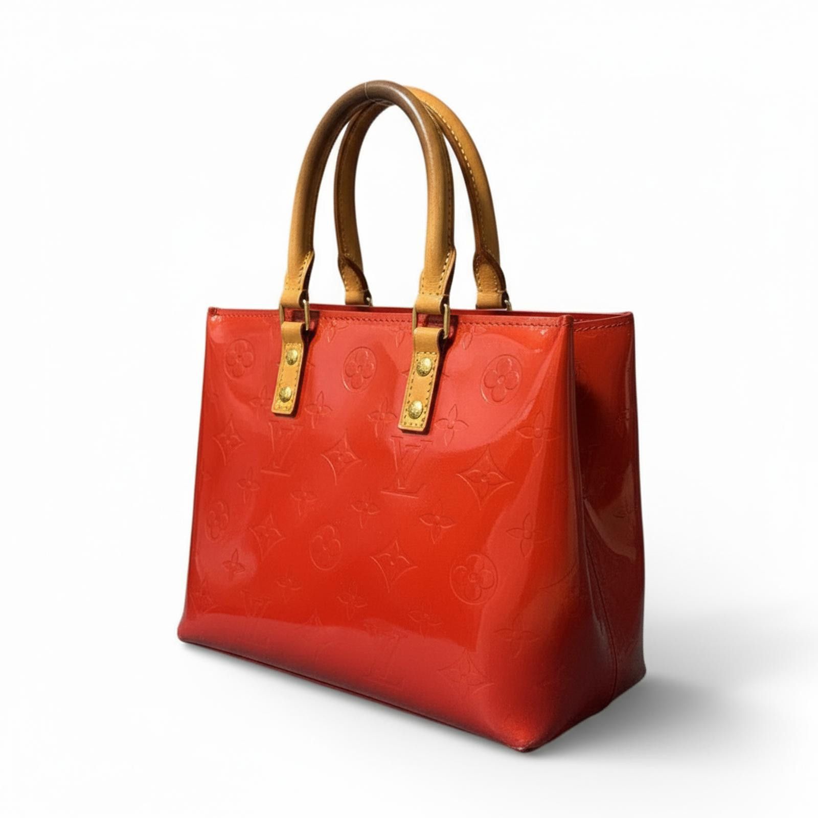 Louis Vuitton - Vernis Leather Handbag Red