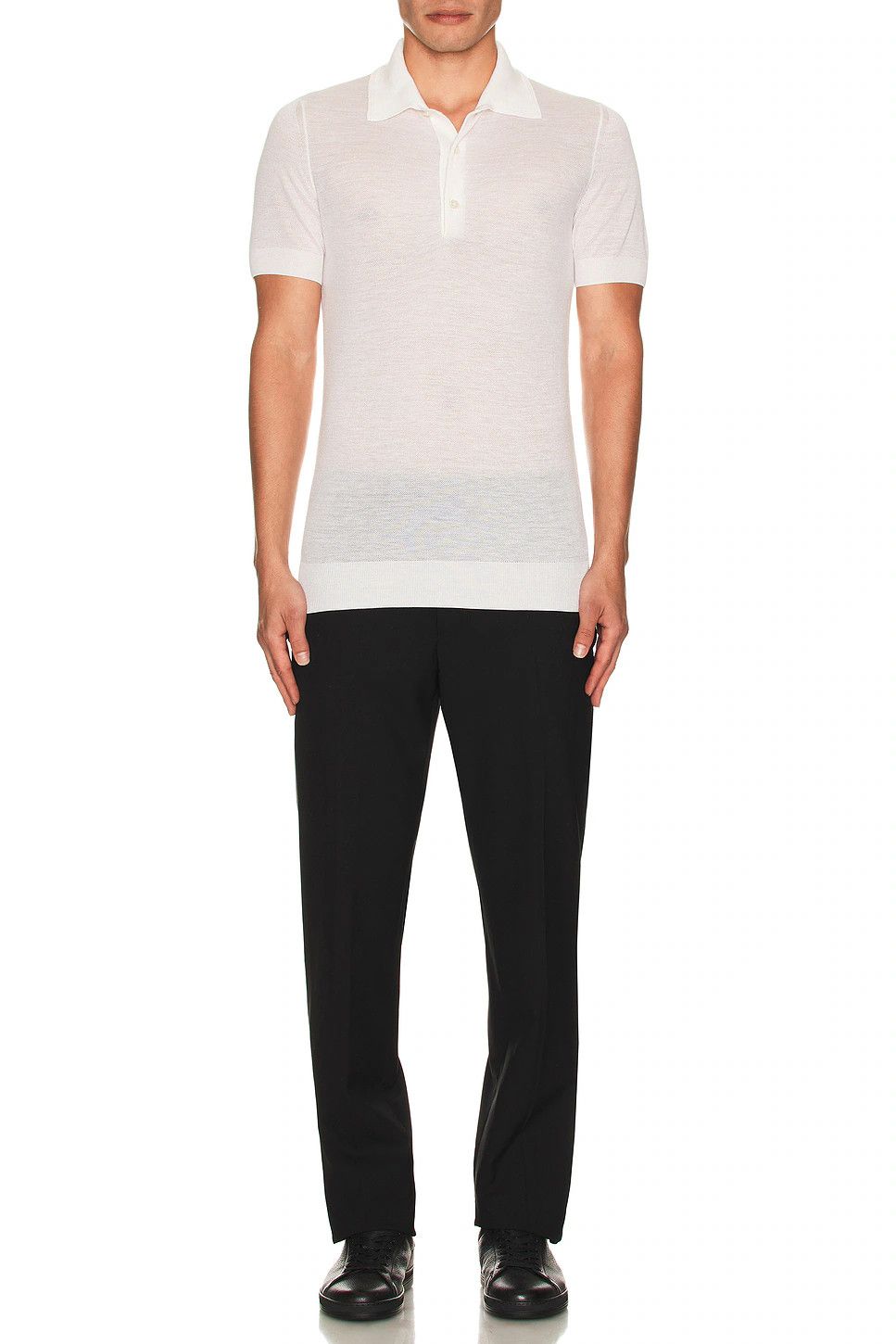 Tom Ford o1w1db10425 KPS008 Polo Shirt in White Size US L / EU 52-54 / 3 - 4 Thumbnail