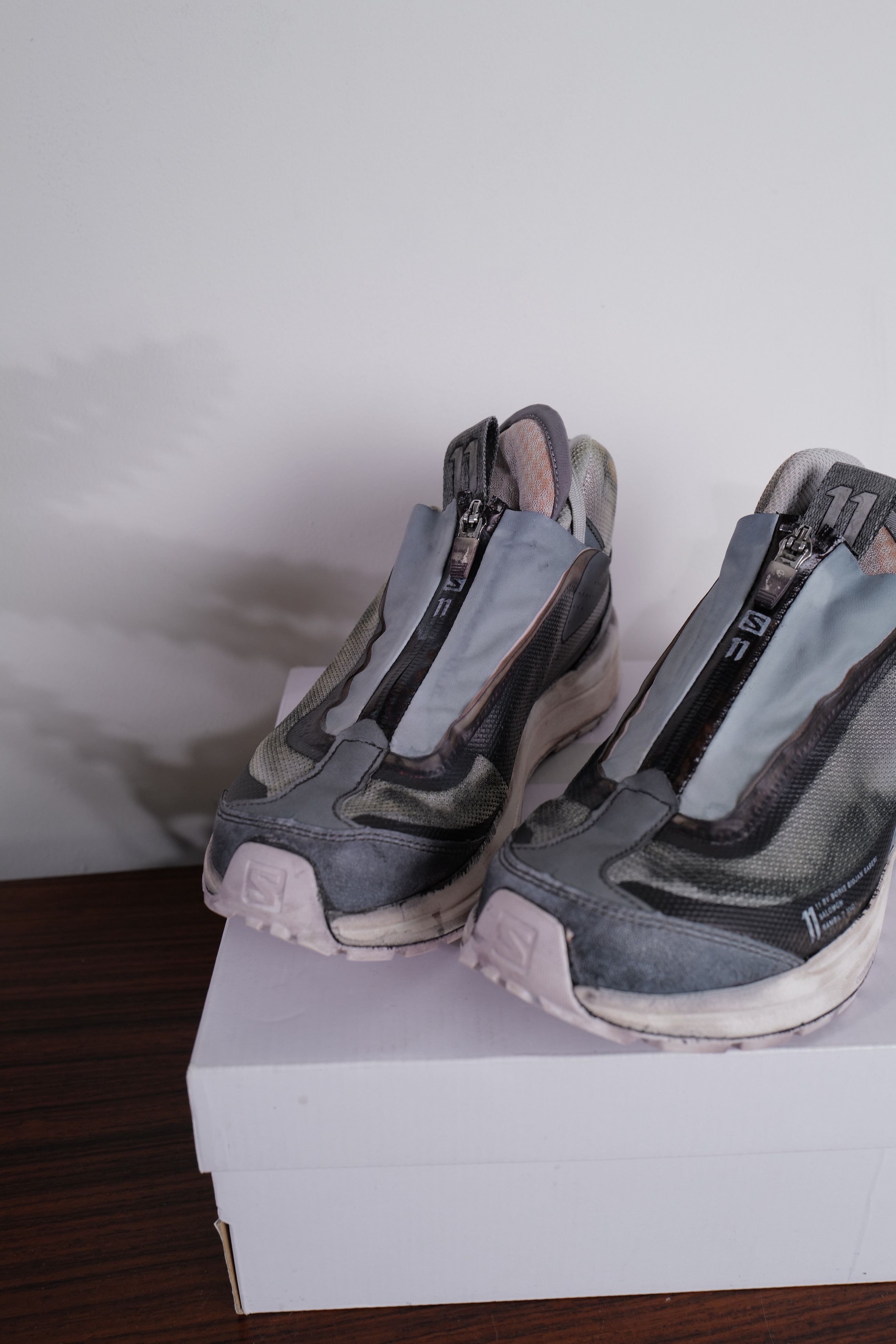 Boris Bidjan Saberi WHITE-PATINA GREY Size US 8.5 / IT 38.5 - 2 Thumbnail