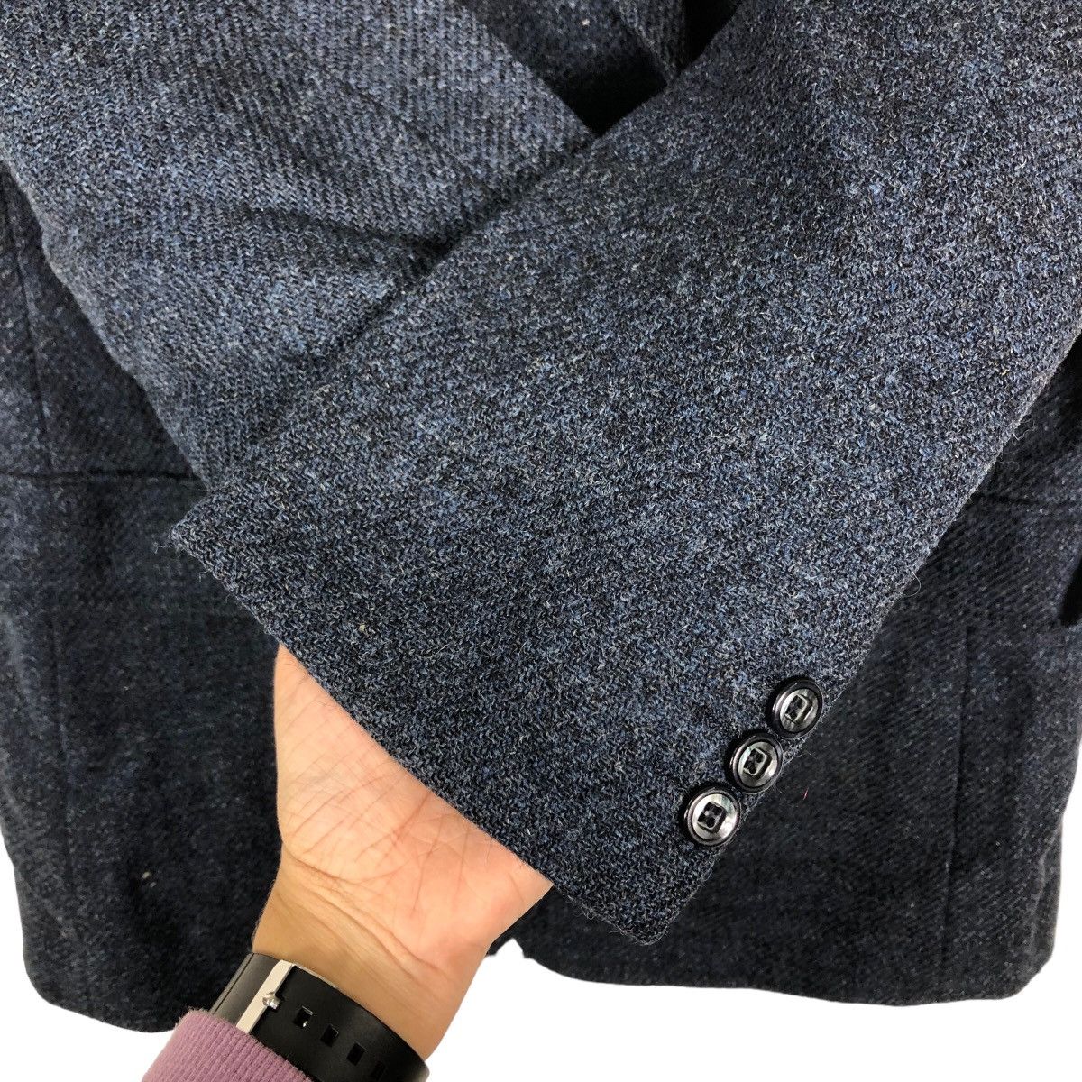 Harris Tweed 🔥Vintage Harris Tweed Harringbone Wool Jacket Double Breast Size US M / EU 48-50 / 2 - 12 Thumbnail