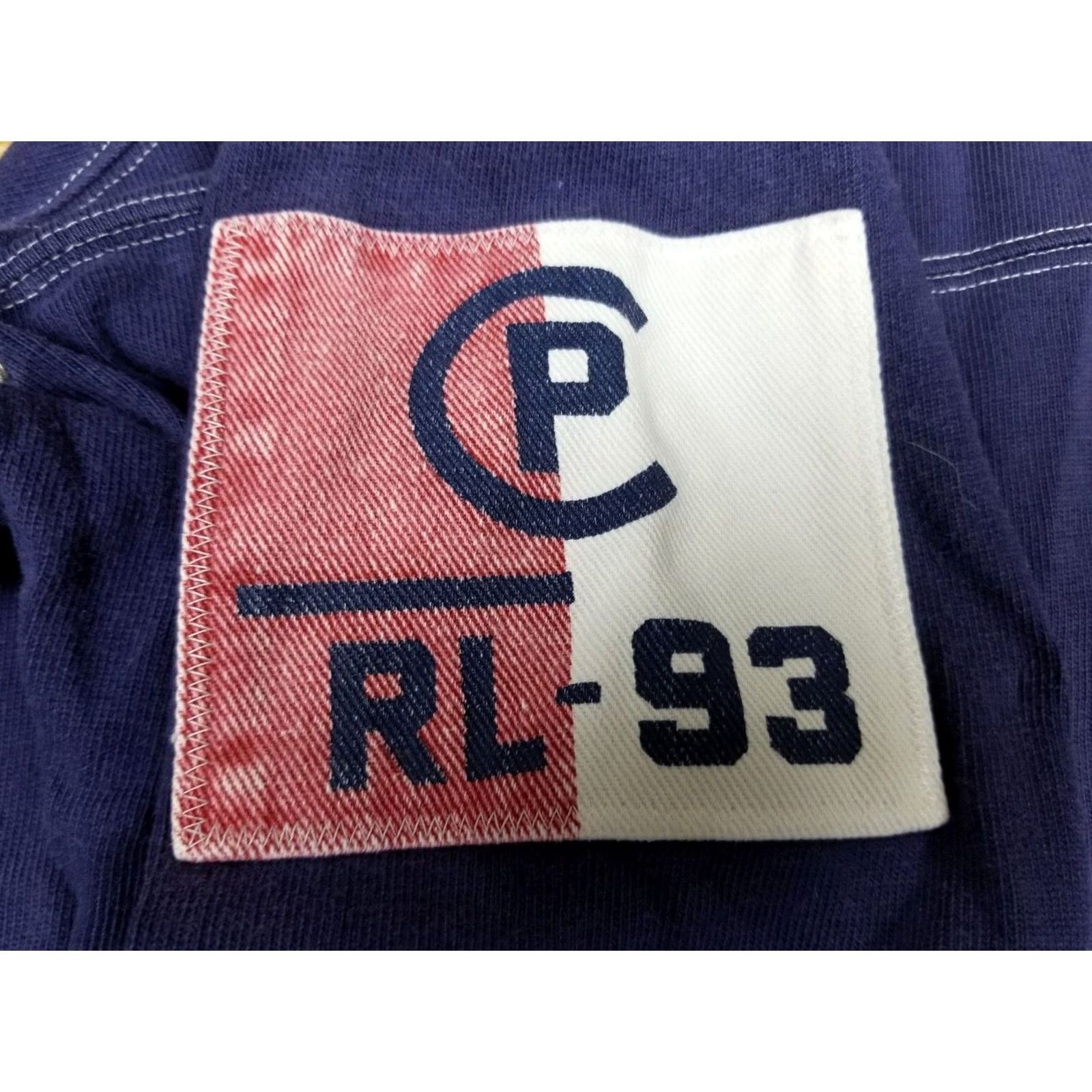 Ralph Lauren VINTAGE Ralph Lauren Polo RL-93 Navy Rugby Shirt XL 1992 P Wing Men Shirt Cross Shoulder 21 Inch Top to Bottom 30 Inch Circa 1993 Size US XL / EU 56 / 4 - 2 Thumbnail