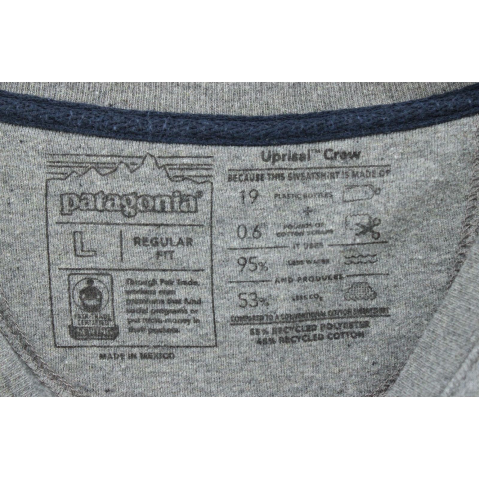 Patagonia Patagonia Ridge Rise Stripe Uprisal Crew Women's Sweatshirt L Gray Gorpcore Size L / US 10 / IT 46 - 3 Thumbnail