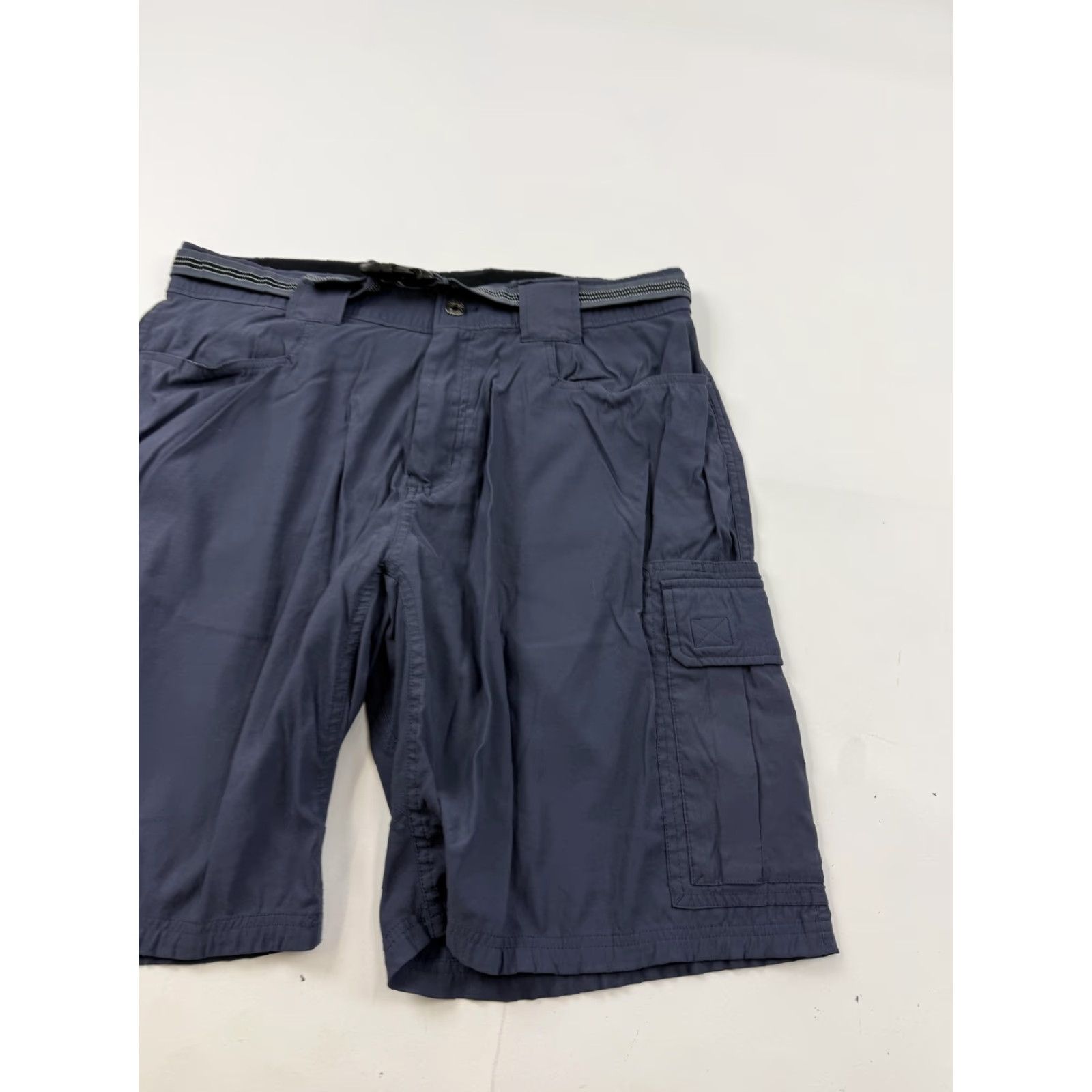 Eddie Bauer Eddie Bauer Shorts Mens 34 Blue Cargo Stretch Nylon Belted Inseam 11in Outdoor Size US 34 / EU 50 - 2 Thumbnail
