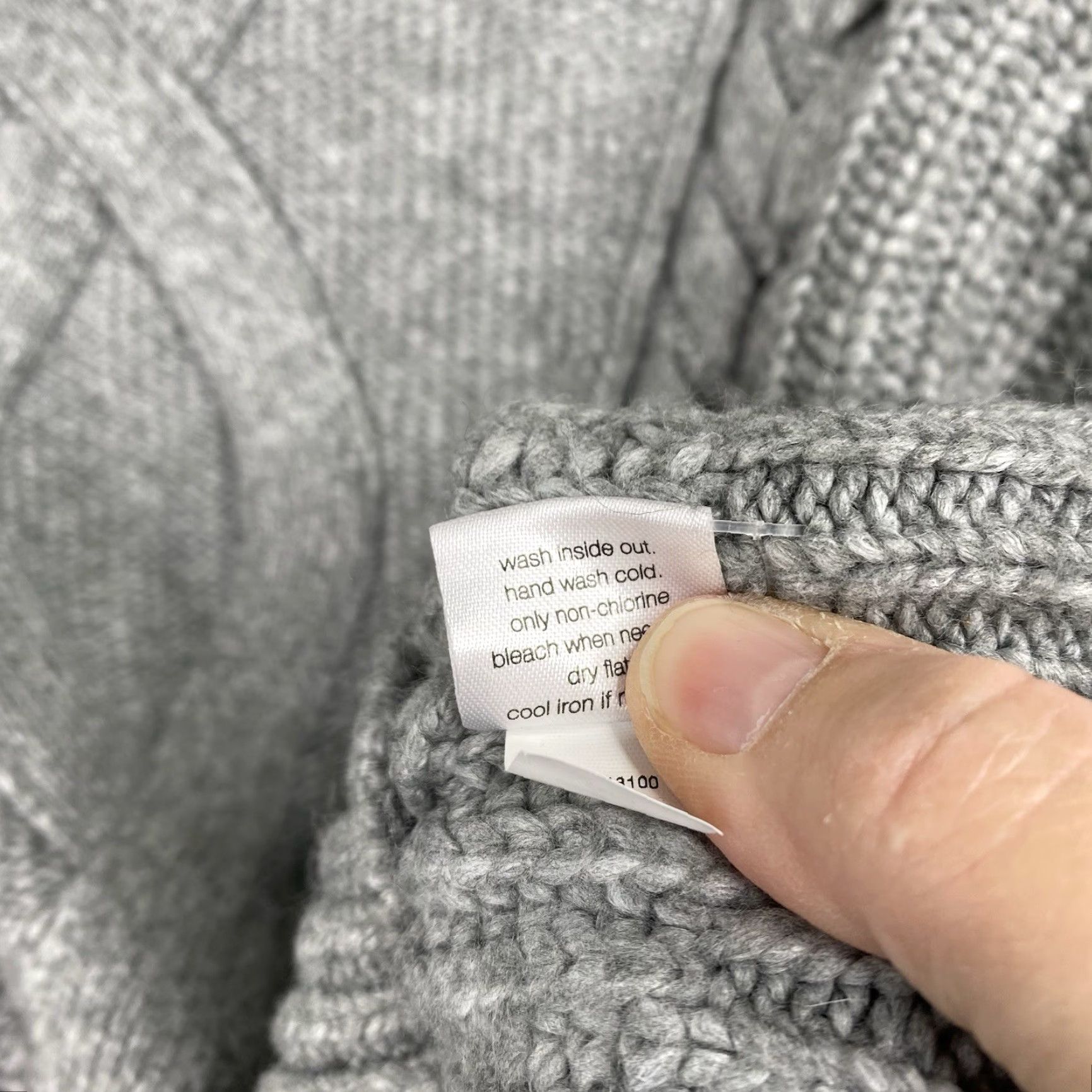 Elizabeth and James Elizabeth and James Sweater Womens L Gray Cable-Knit Mock Neck Cropped Boxy Pullover Crew Neck Casual Boho City Classic Size L / US 10 / IT 46 - 7 Thumbnail