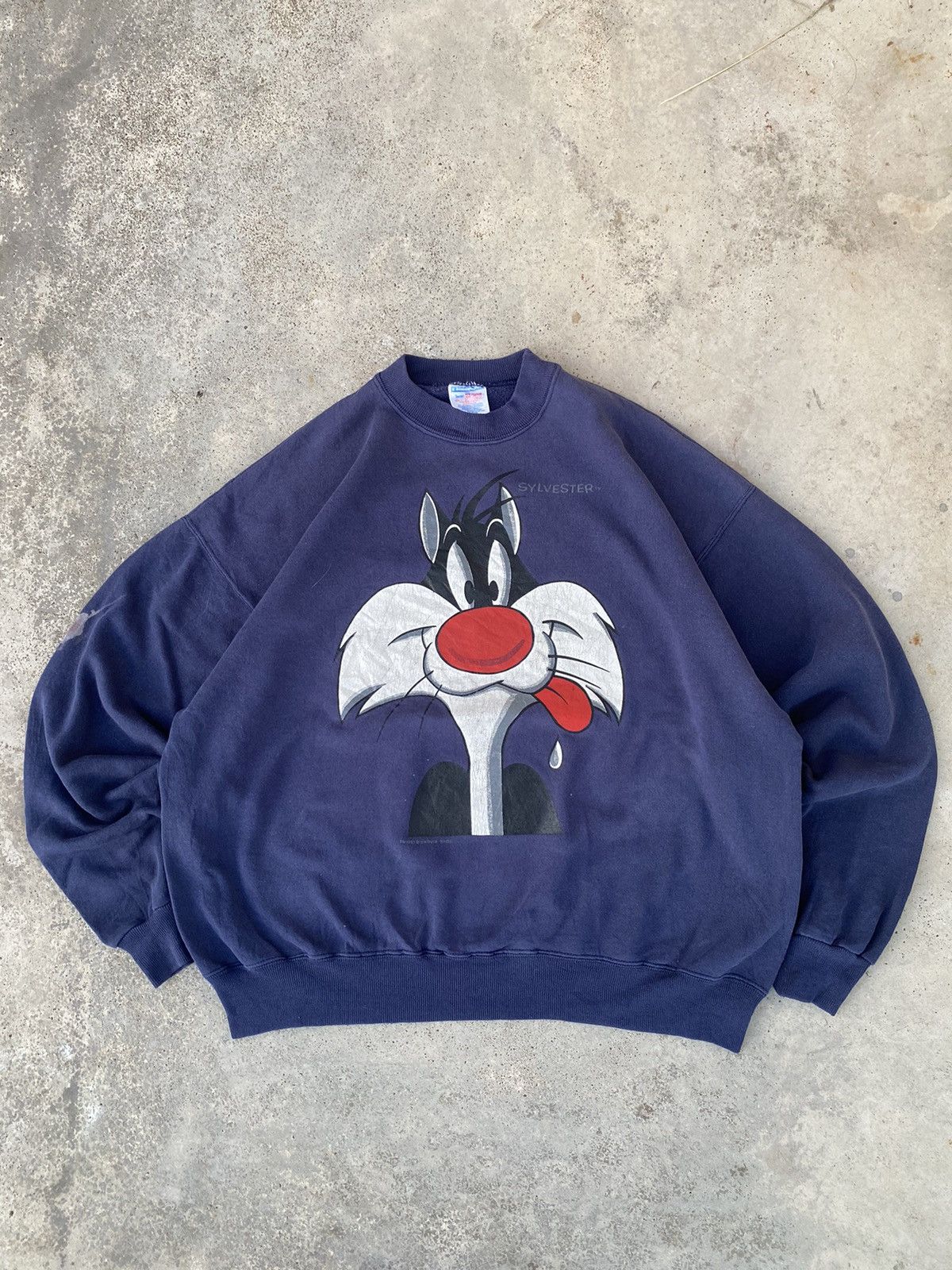 Vintage Vintage 1993 Sylvester Cat Warner Bros Crewneck Size US XXL / EU 58 / 5 - 1 Thumbnail