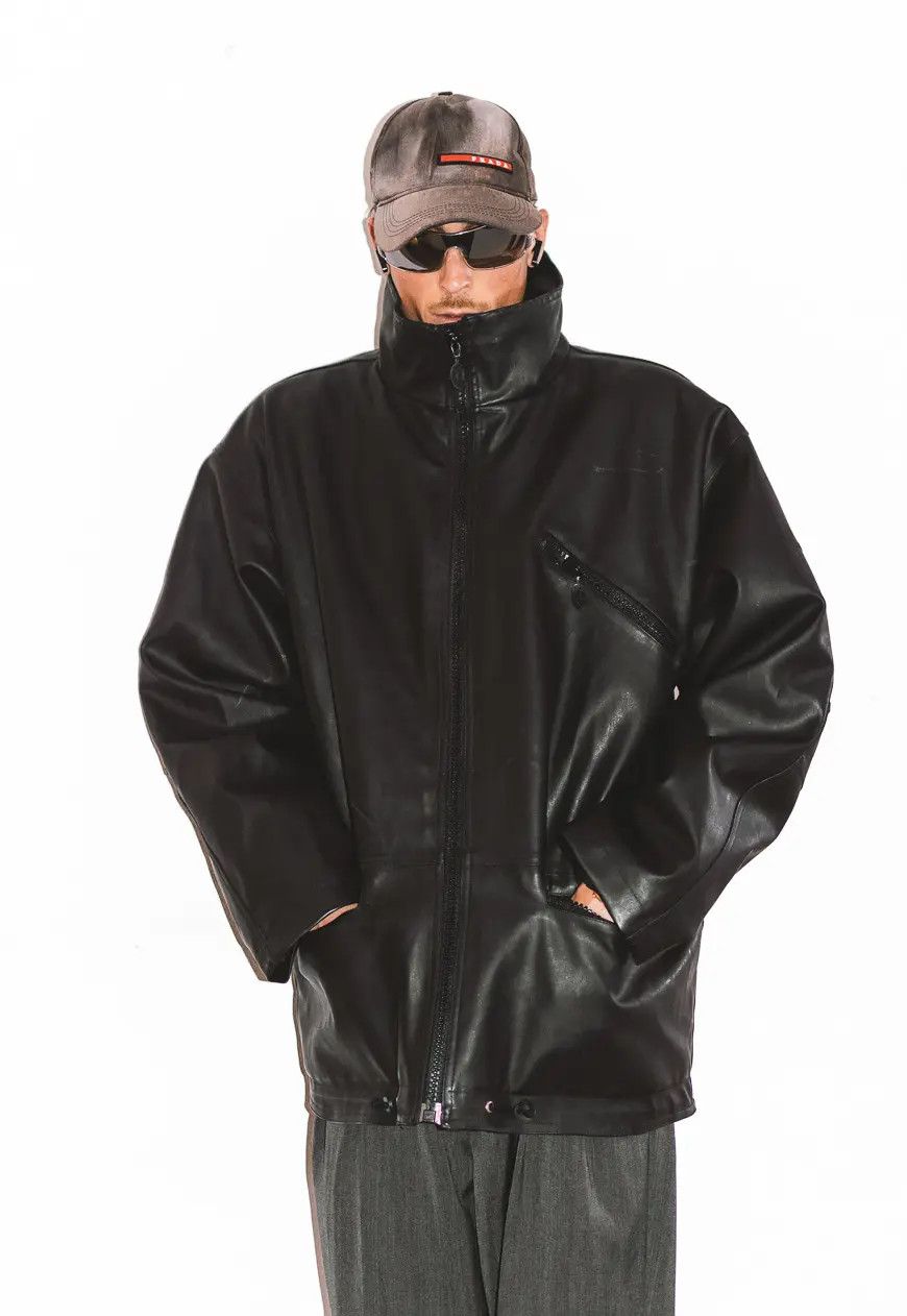 Japanese Brand × Vintage Collectible 90s vintage Droopy fux leather waterproof jacket Size US L / EU 52-54 / 3 - 3 Thumbnail