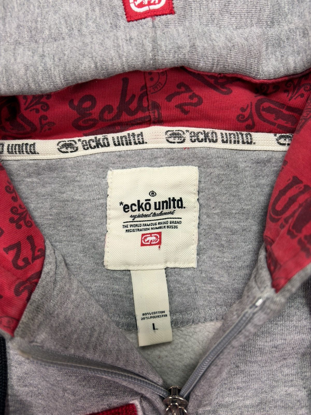 Ecko Unltd. Ecko Unlimited Big Logo Baggy Zip Hoodie L Swag Rap Size US L / EU 52-54 / 3 - 9 Thumbnail