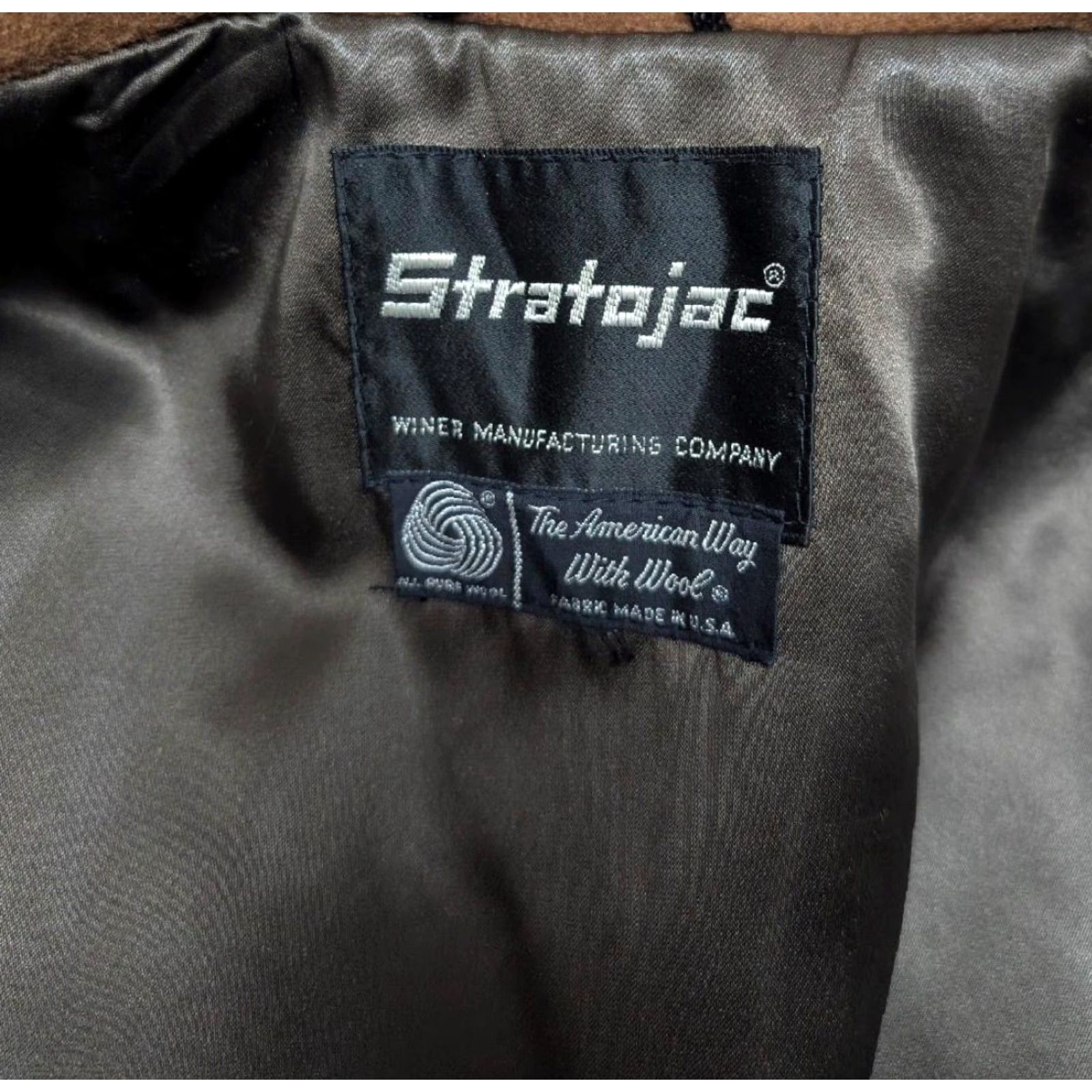 Doublet VINTAGE Stratojac OVERCOAT Shirt Mens 40 Brown Wool Flannel Double Breasted 1970s USA Made Sherpa Patten: Windowpane Size US M / EU 48-50 / 2 - 7 Thumbnail