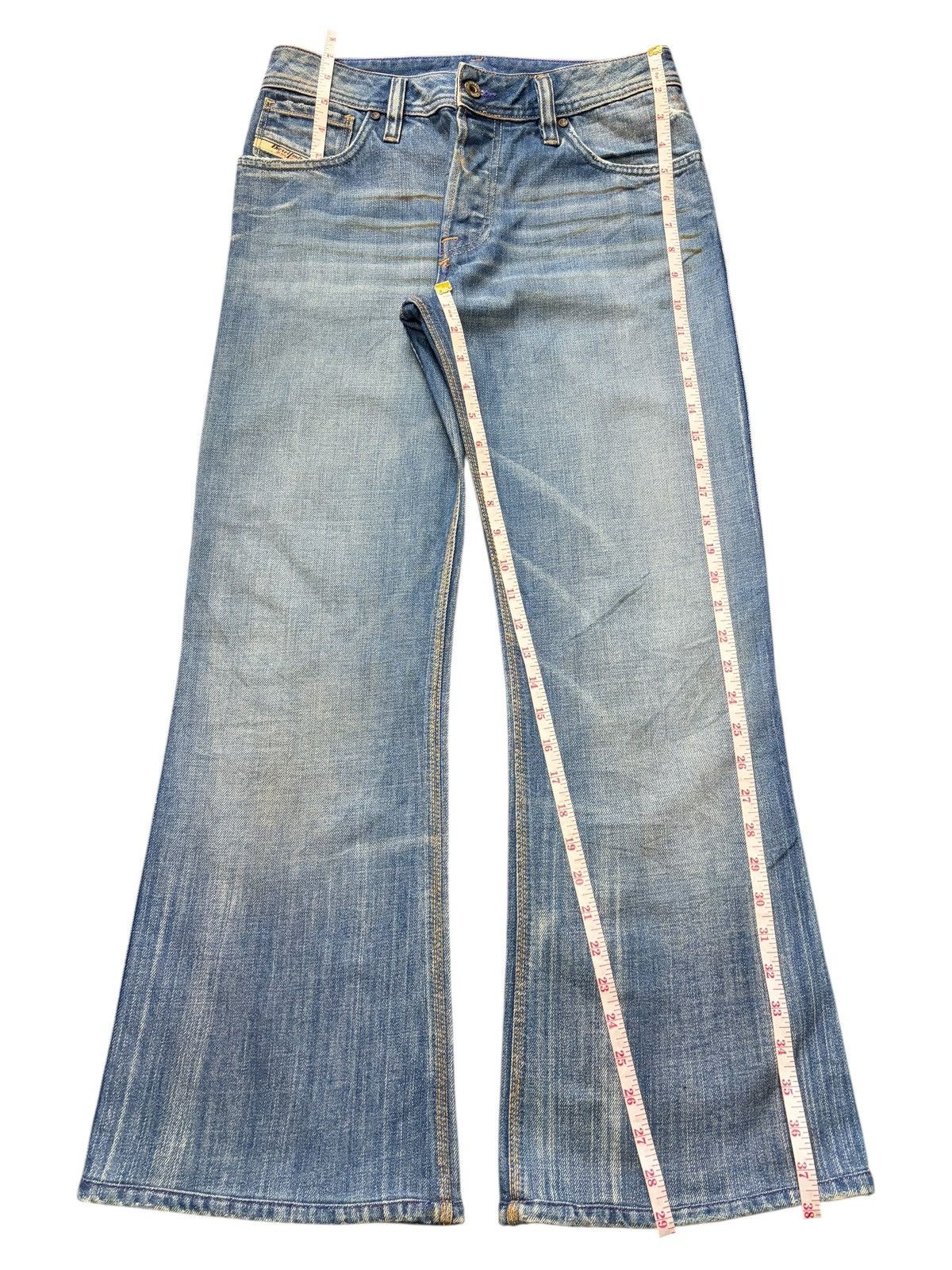 Diesel Vintage Italy Diesel Faded Wash Distress Flare Jeans Size US 29 - 7 Thumbnail