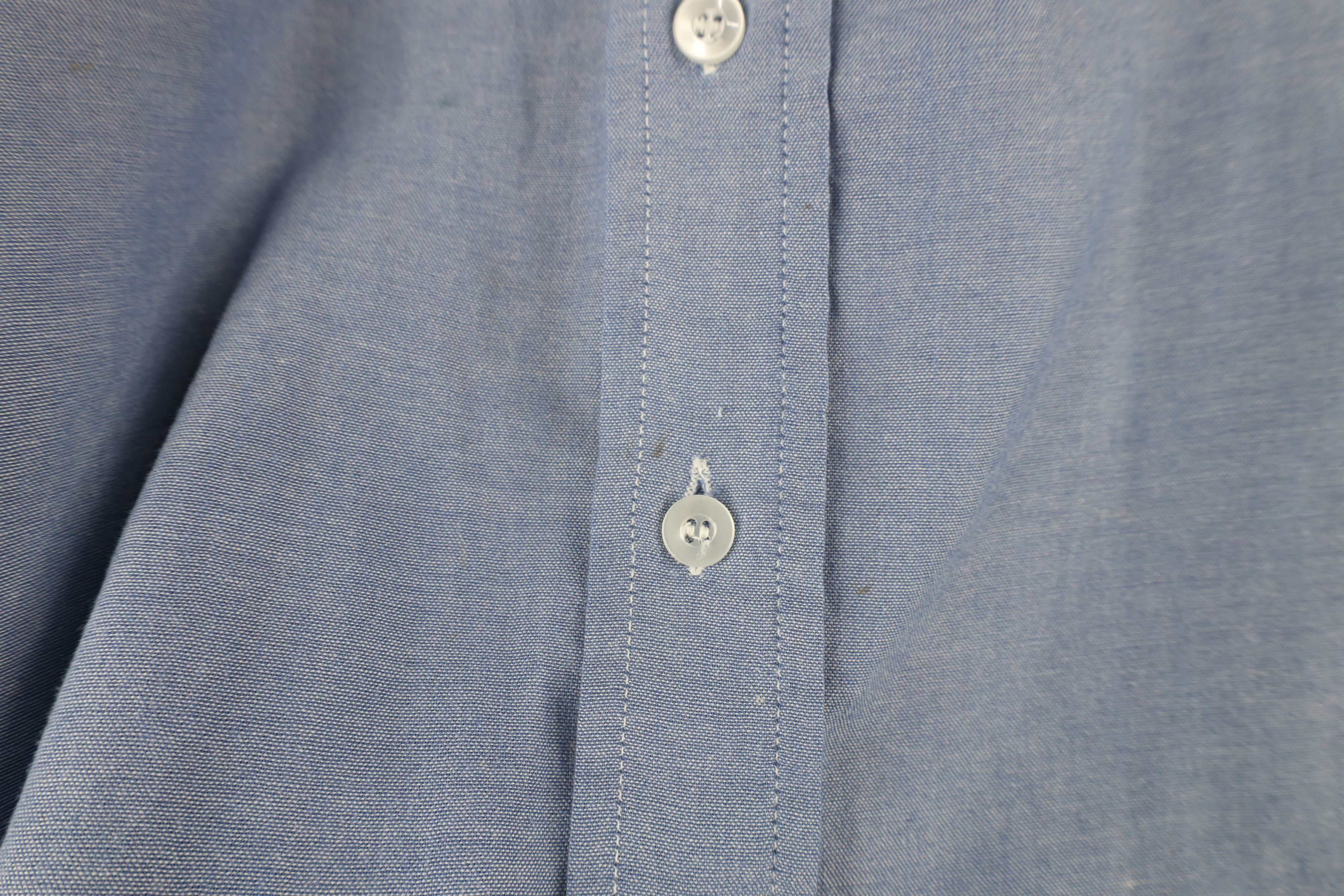 Vintage Vintage 90s Streetwear Collared Chambray Work Button Shirt Size US L / EU 52-54 / 3 - 7 Thumbnail