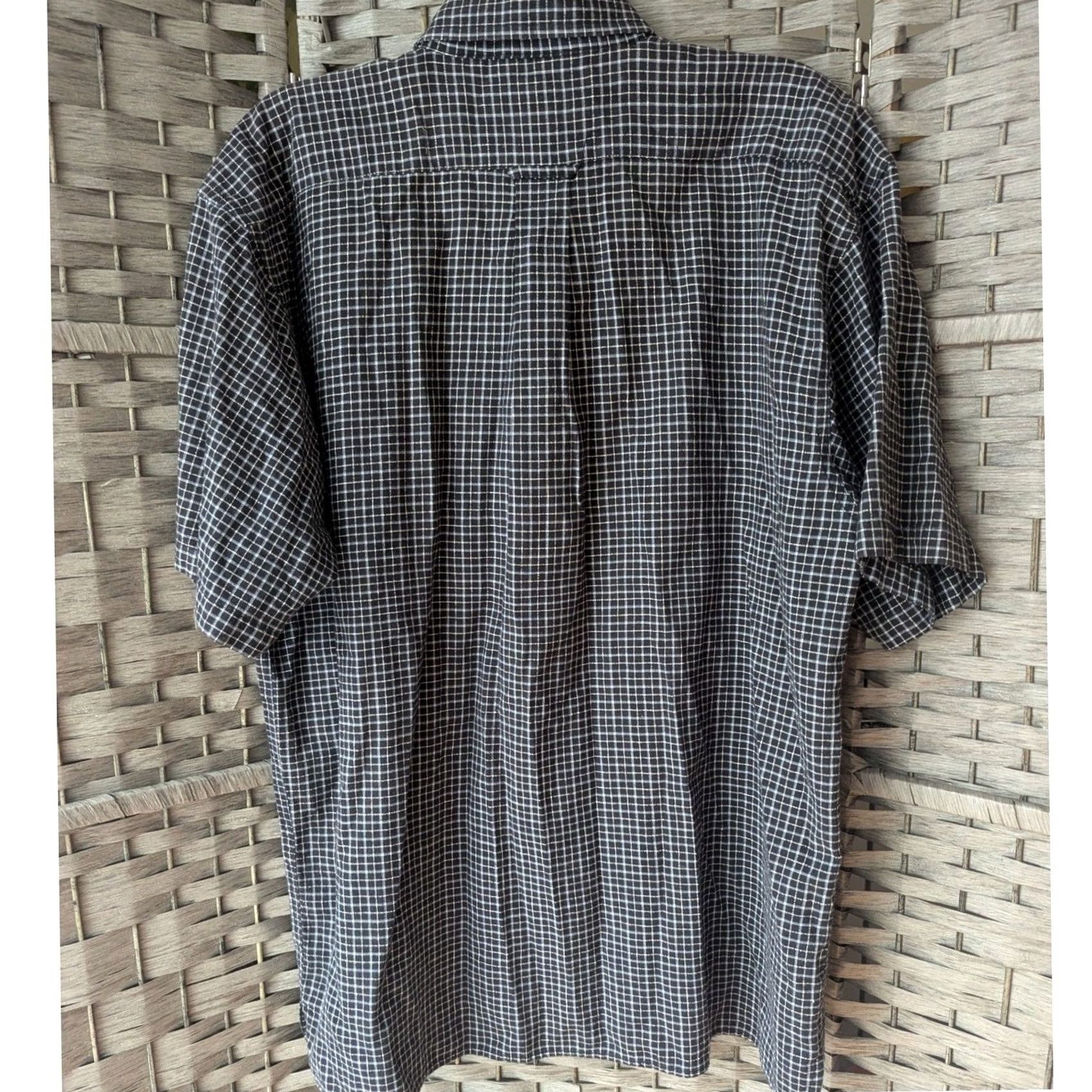 Big Dogs VINTAGE Big Dogs Button-Down Shirt Grid Short Sleeve Mens XL Black White Check/Embroidered Dog Logo Regular Fit (90s) Size US XL / EU 56 / 4 - 4 Thumbnail
