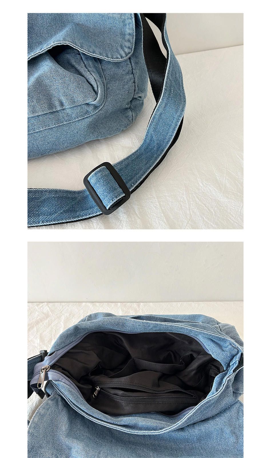 Jean Denim Messenger Bag Size ONE SIZE - 7 Thumbnail
