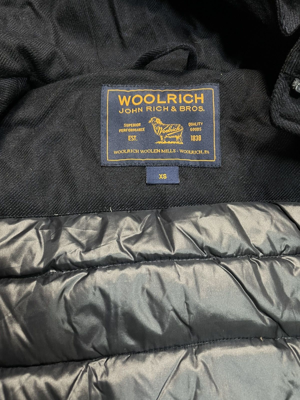 Woolrich Woolen Mills Woolrich x Loro Piana Navy Blue Wool Blend Hooded Parka XS Size XS / US 0-2 / IT 36-38 - 6 Thumbnail