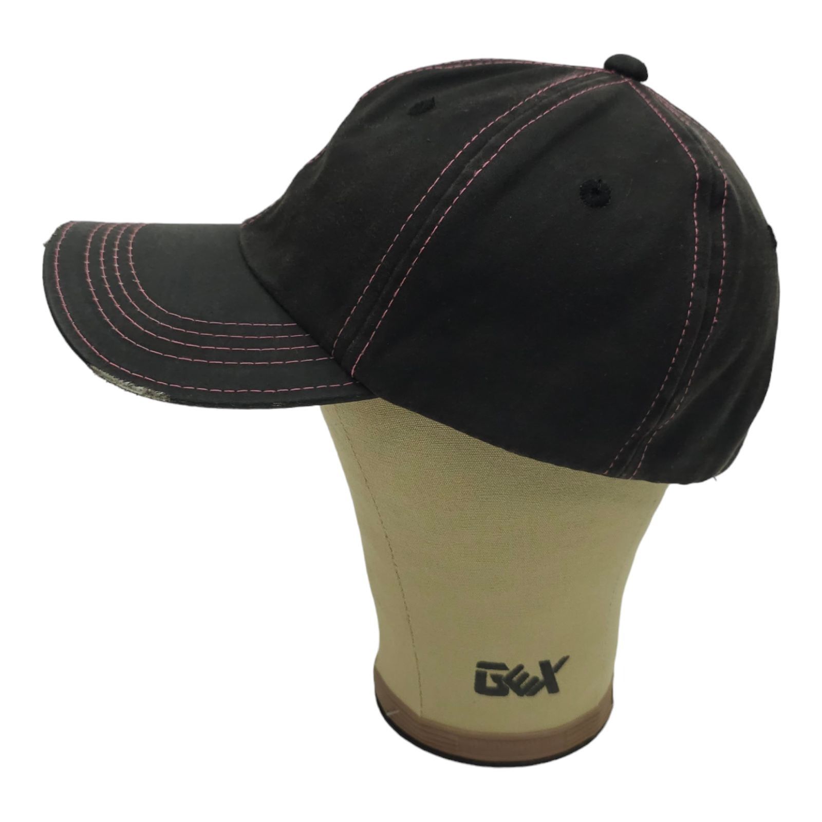 Signatures Mossy Oak Black Pink Distressed Tuck Strap Adjustable Cap Size ONE SIZE - 10 Thumbnail