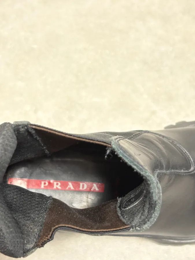 Prada FW1999 Prada Black Chelsea Vibram Leather Boots Size US 7.5 / EU 40-41 - 9 Thumbnail