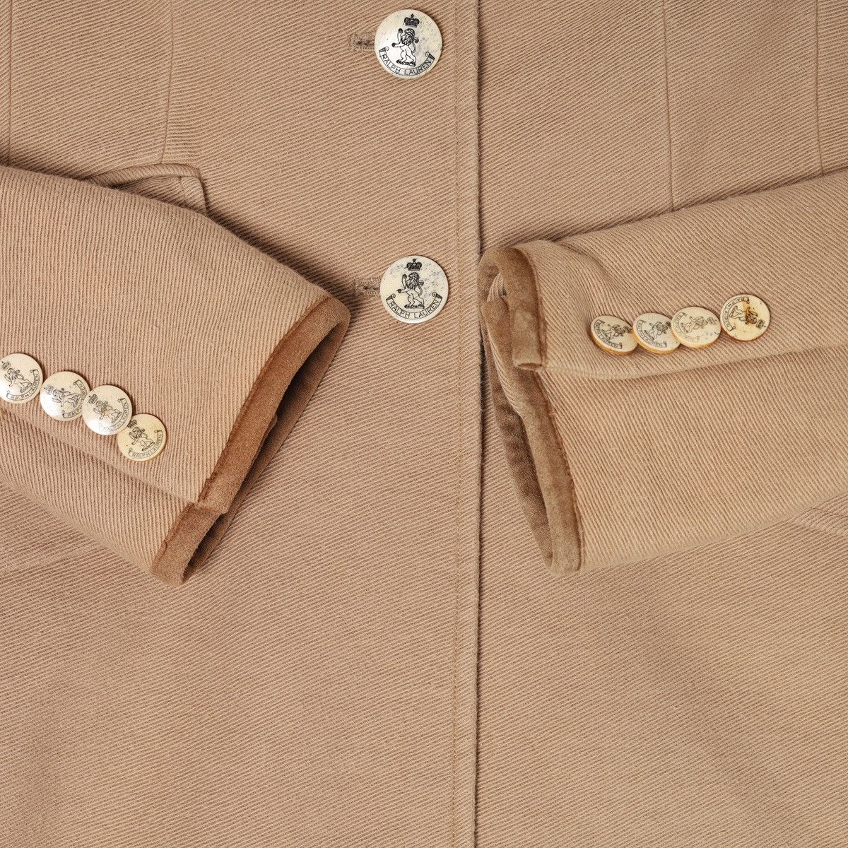 Ralph Lauren Ralph Lauren Beige Cotton Blazer Jacket Elbow Patch Size M / US 6-8 / IT 42-44 - 8 Thumbnail