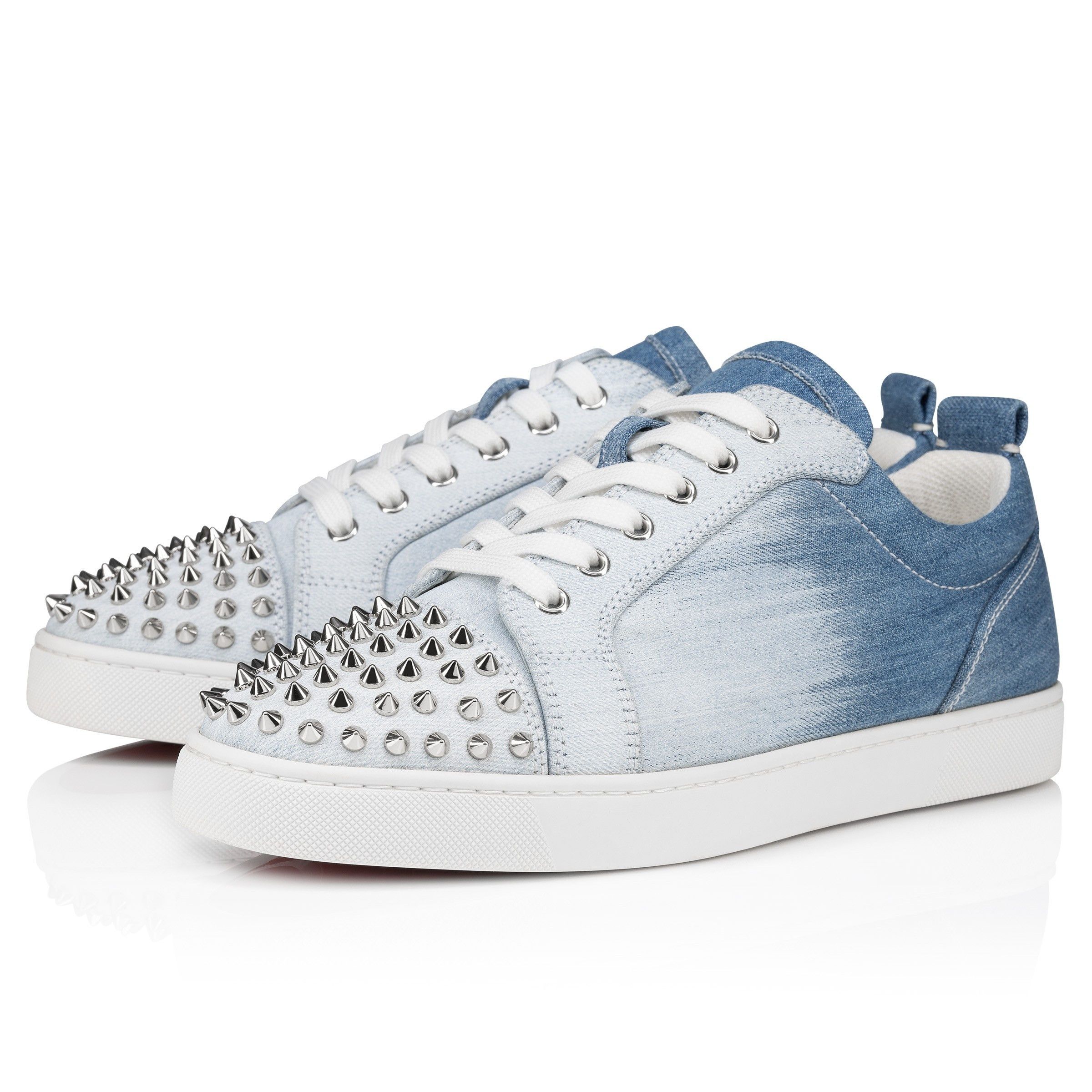 Christian Louboutin louis junior spikes denim Size US 11 / EU 44 - 1 Thumbnail