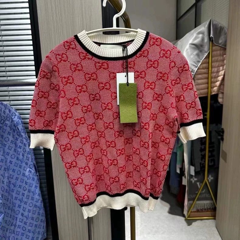 Gucci Gucci Pink gg full-print knitted short sleeves 2503-Nextarr Size S / US 4 / IT 40 - 1 Thumbnail