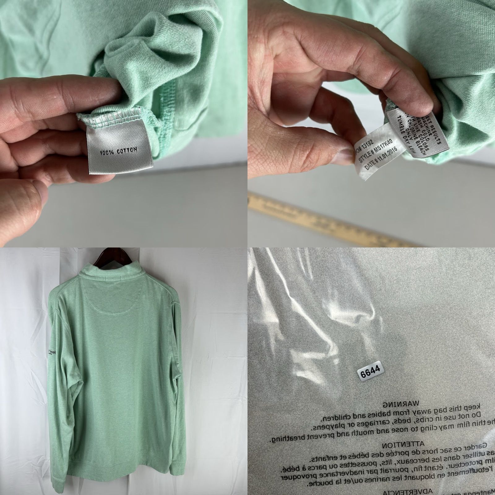 Peter Millar Peter Millar Sweater Men’s XL Green 1/4 Zip Melange Interlock Pullover MS17K40 Size US XL / EU 56 / 4 - 8 Thumbnail
