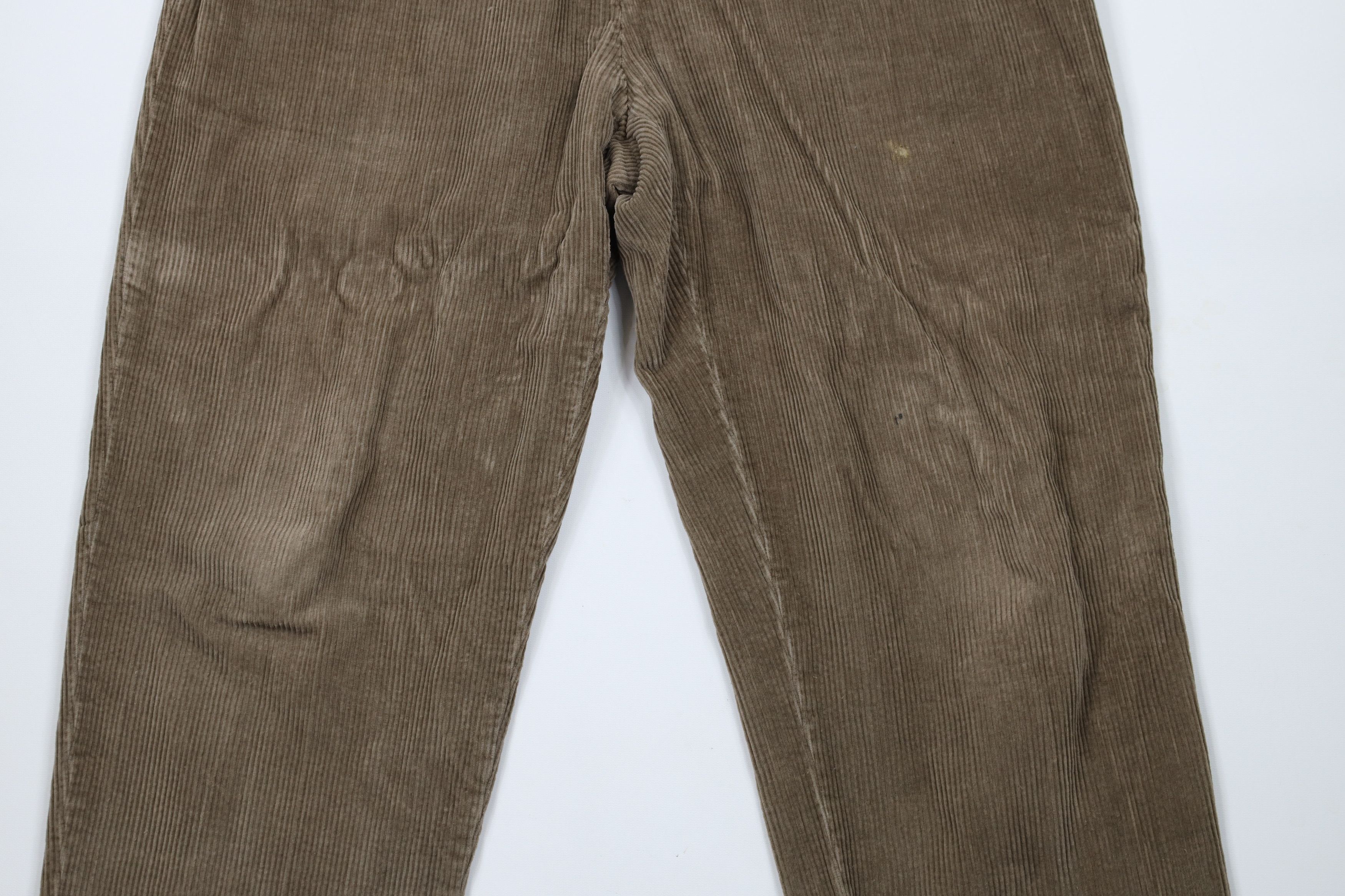 Vintage Vintage 90s Streetwear Pleated Wide Leg Corduroy Chino Pants Size US 34 / EU 50 - 3 Thumbnail