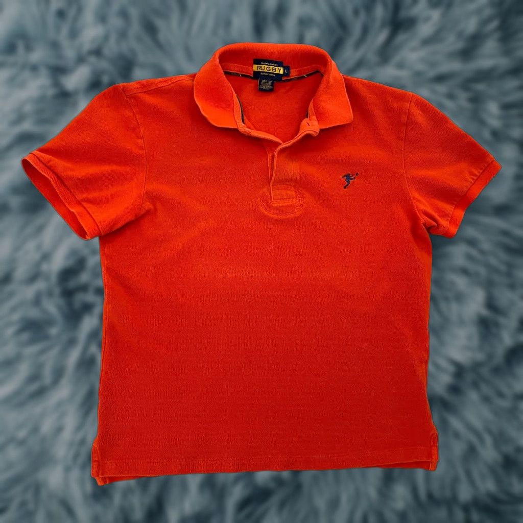 Ralph Lauren Rugby Ralph Lauren Shirt Adult Large Orange Polo Collar Button Short Sleeve Mens Size US L / EU 52-54 / 3 - 1 Thumbnail