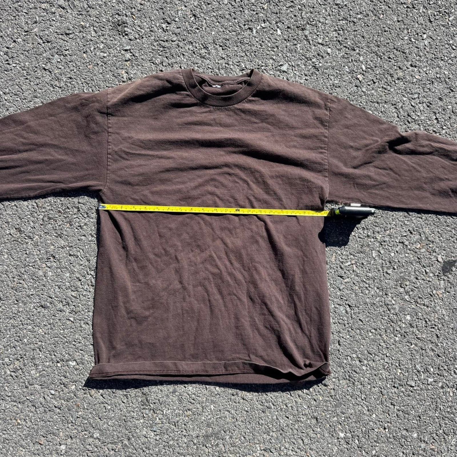 Vintage Brown blank faded Long Sleeve – Size Large Size US L / EU 52-54 / 3 - 4 Thumbnail