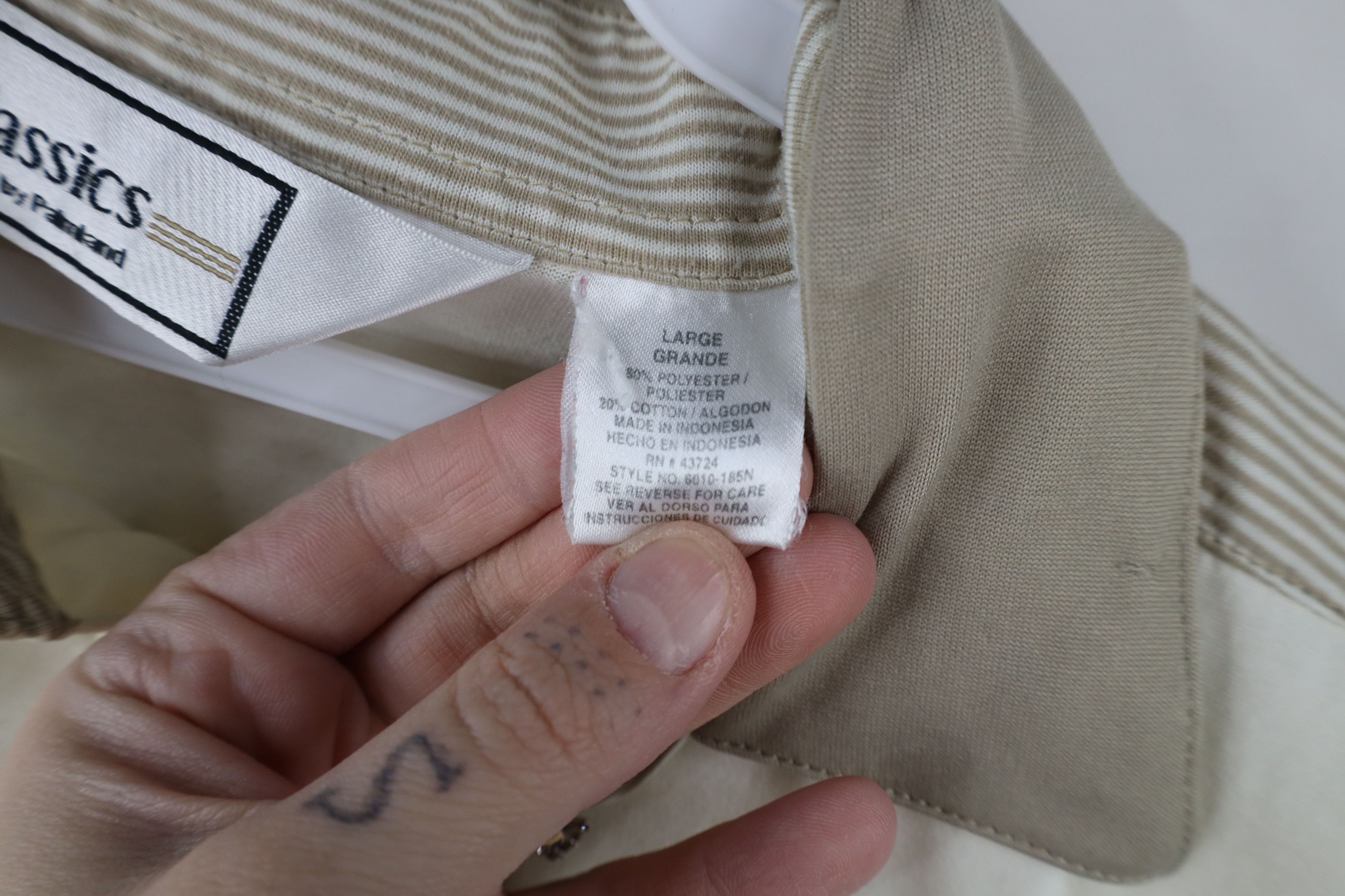 Vintage Vintage 90s Streetwear Collared Pullover Polo Shirt Cream Size US L / EU 52-54 / 3 - 9 Thumbnail
