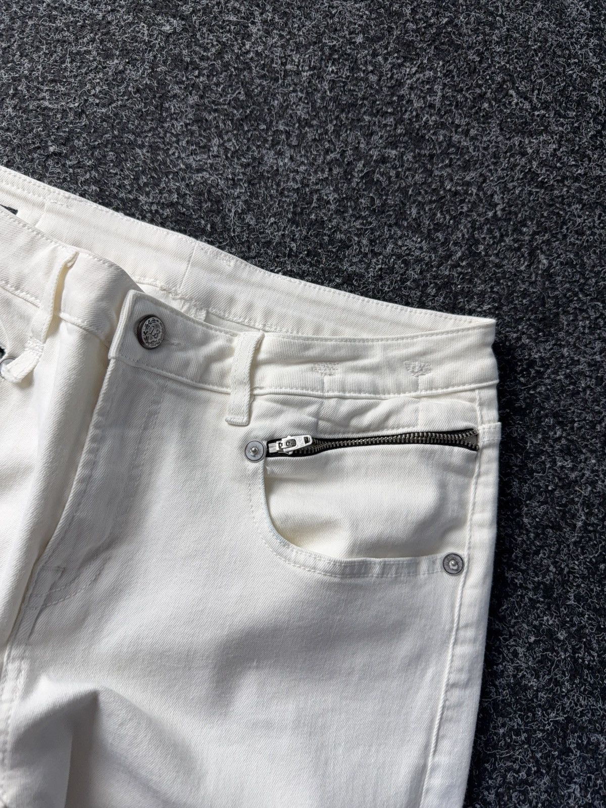 R13 Vintage Retro R13 White Denim pants jeans Italy y2k Size 30" / US 8 / IT 44 - 7 Thumbnail