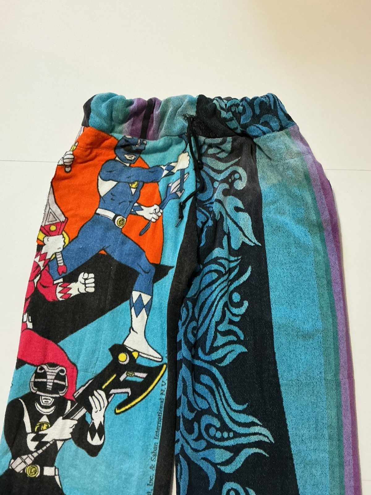 Vintage Vintage 1993 Mighty Morphin Power Rangers 1 Of 1 Towel Pants Size US 34 / EU 50 - 3 Thumbnail