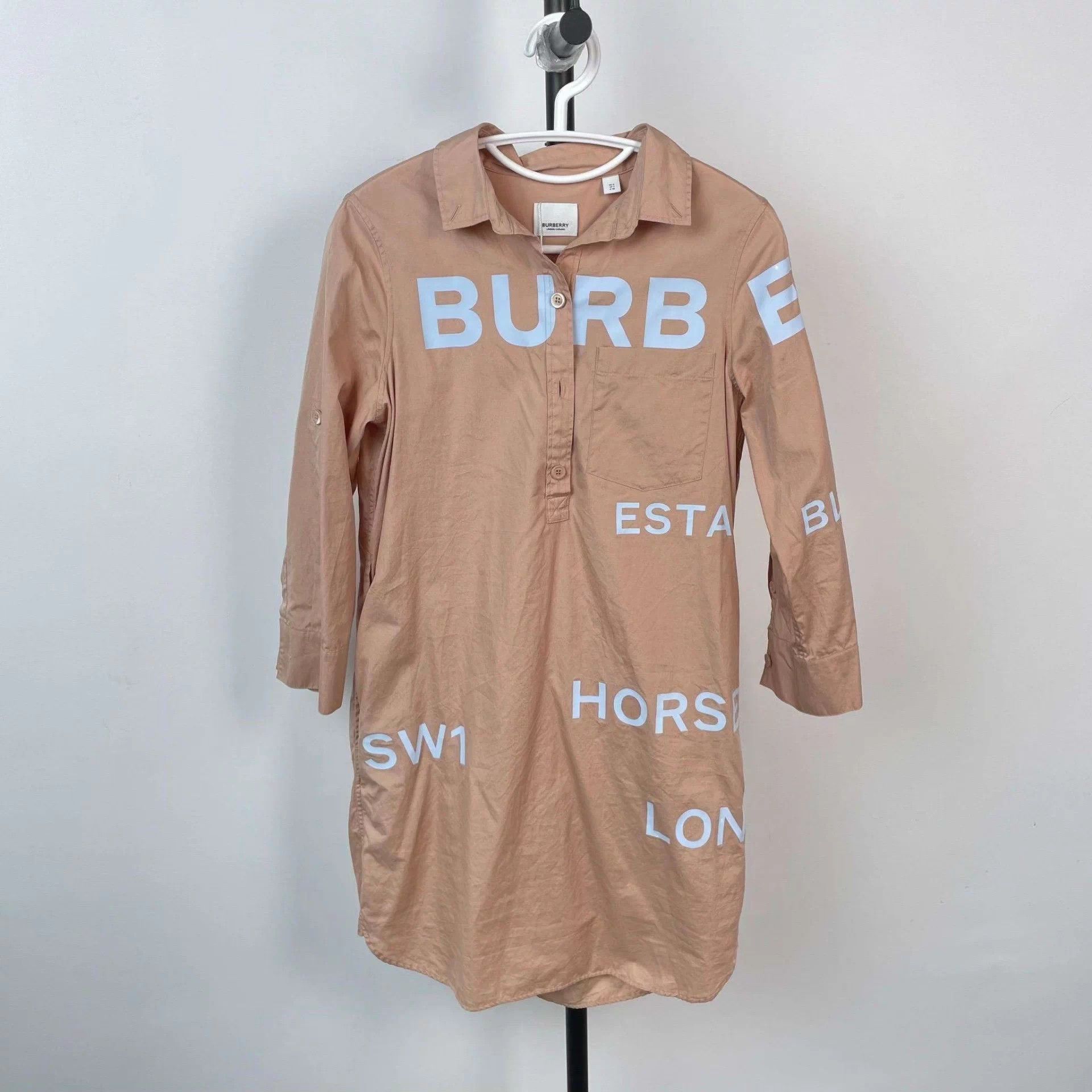 Burberry Burberry Cotton Dress 34 Nude Size XS / US 0-2 / IT 36-38 - 1 Thumbnail