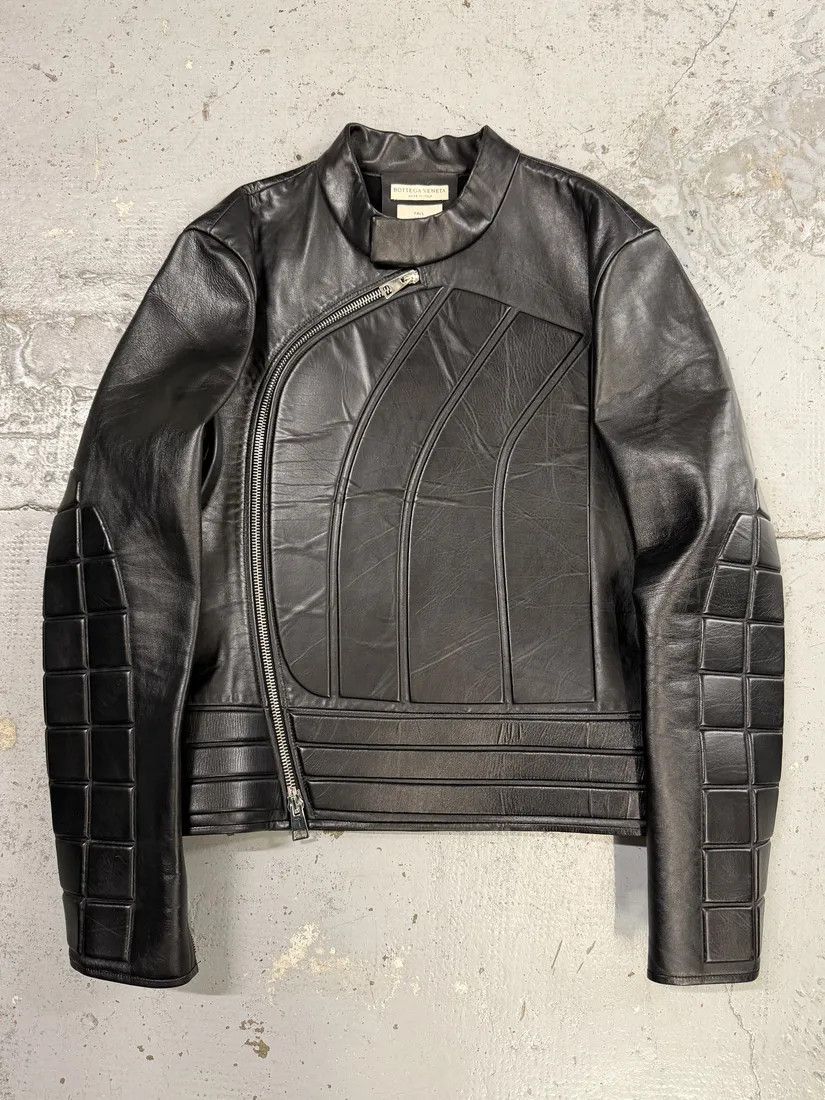 Bottega Veneta FW2019 Bottega Veneta Black Padded Asymmetrical Leather Jacket by Daniel Lee Size US M / EU 48-50 / 2 - 1 Thumbnail