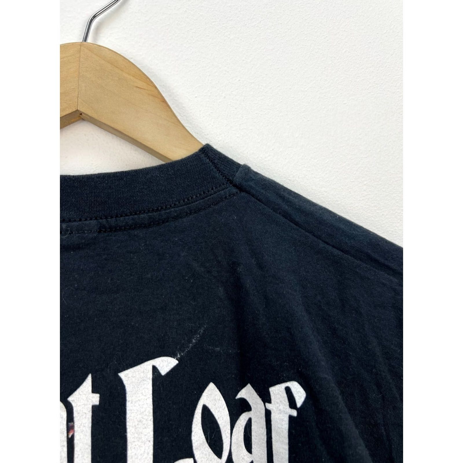 Fruit Of The Loom Meat Loaf 2005 Hair Of The Dog Tour T-Shirt Size XL Vintage Black Graphic Print Short Sleeve Crew Neck Mens XL Shirt Size US XL / EU 56 / 4 - 6 Thumbnail