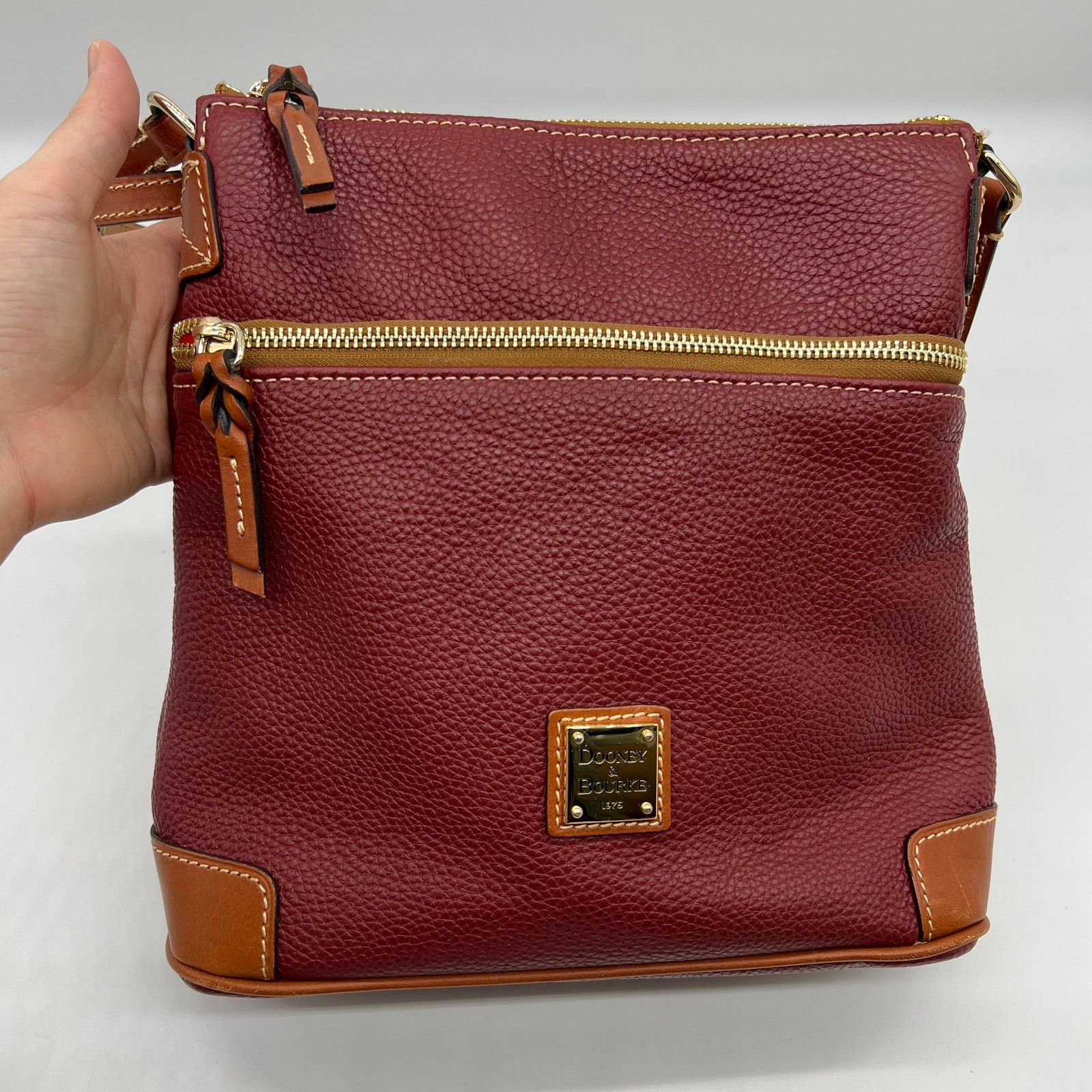 Dooney & Bourke Dooney & Bourke Pebble Leather Crossbody Handbags Wine Size ONE SIZE - 1 Thumbnail