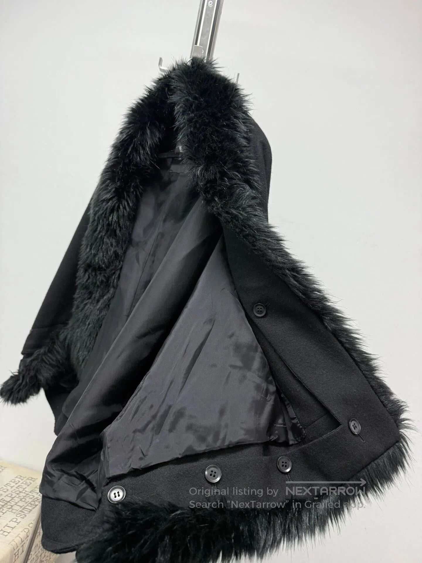 Yohji Yamamoto yohji yamamoto y's fur collar cape coat. Size US M / EU 48-50 / 2 - 5 Thumbnail
