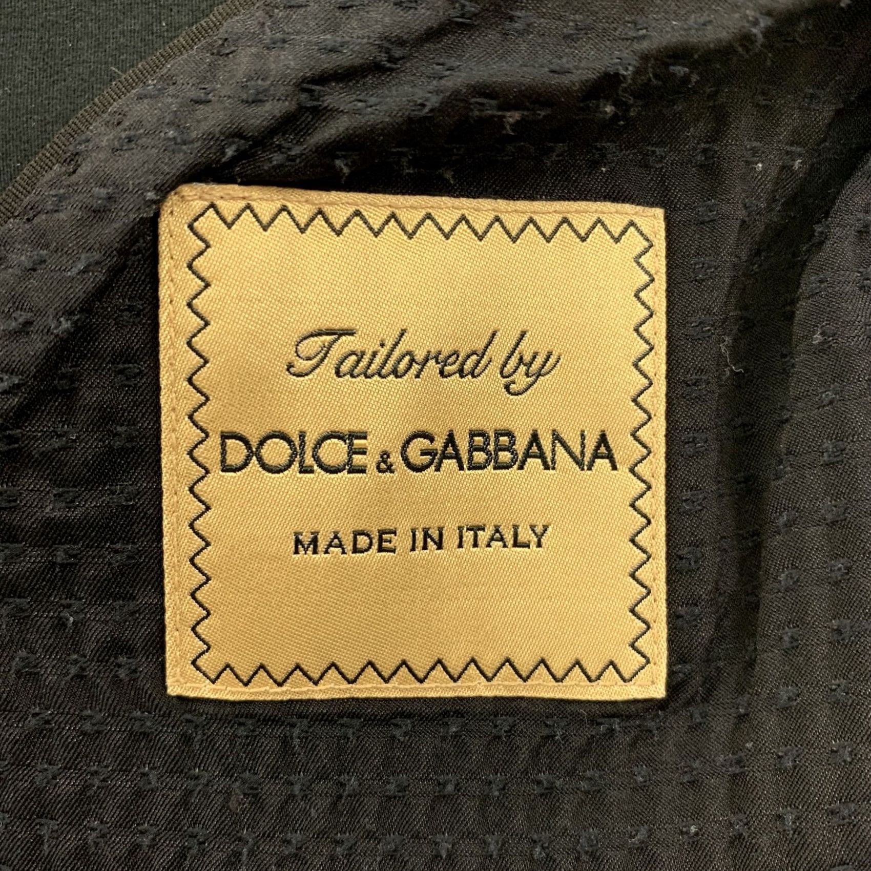 Dolce & Gabbana DOLCE & GABBANA Sport Coat Black Cotton Blend Notch Lapel 40 Adult Men Italy Size US XXS / EU 40 - 7 Thumbnail
