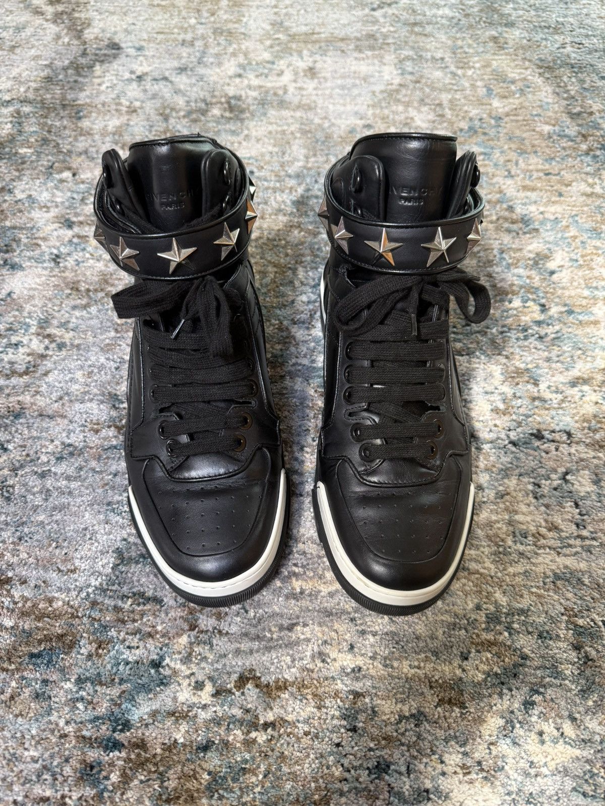 Givenchy Givenchy Tyson Star Strap High Top Sneakers Black Size US 9 / EU 42 - 4 Thumbnail