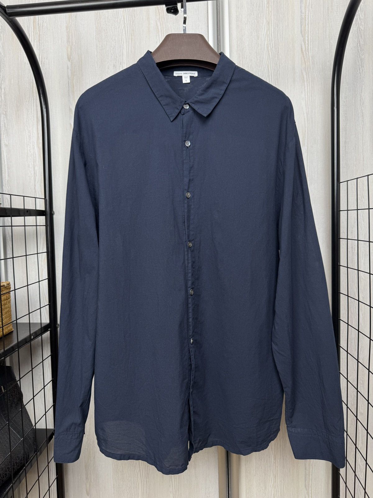 James Perse Standard James Perse solid navy blue vintage rare ls shirt Size US XXL / EU 58 / 5 - 5 Thumbnail