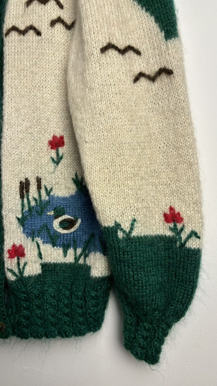 Handmade Vintage Mohair Pond Life Knitted Cardigan Size ONE SIZE - 6 Thumbnail