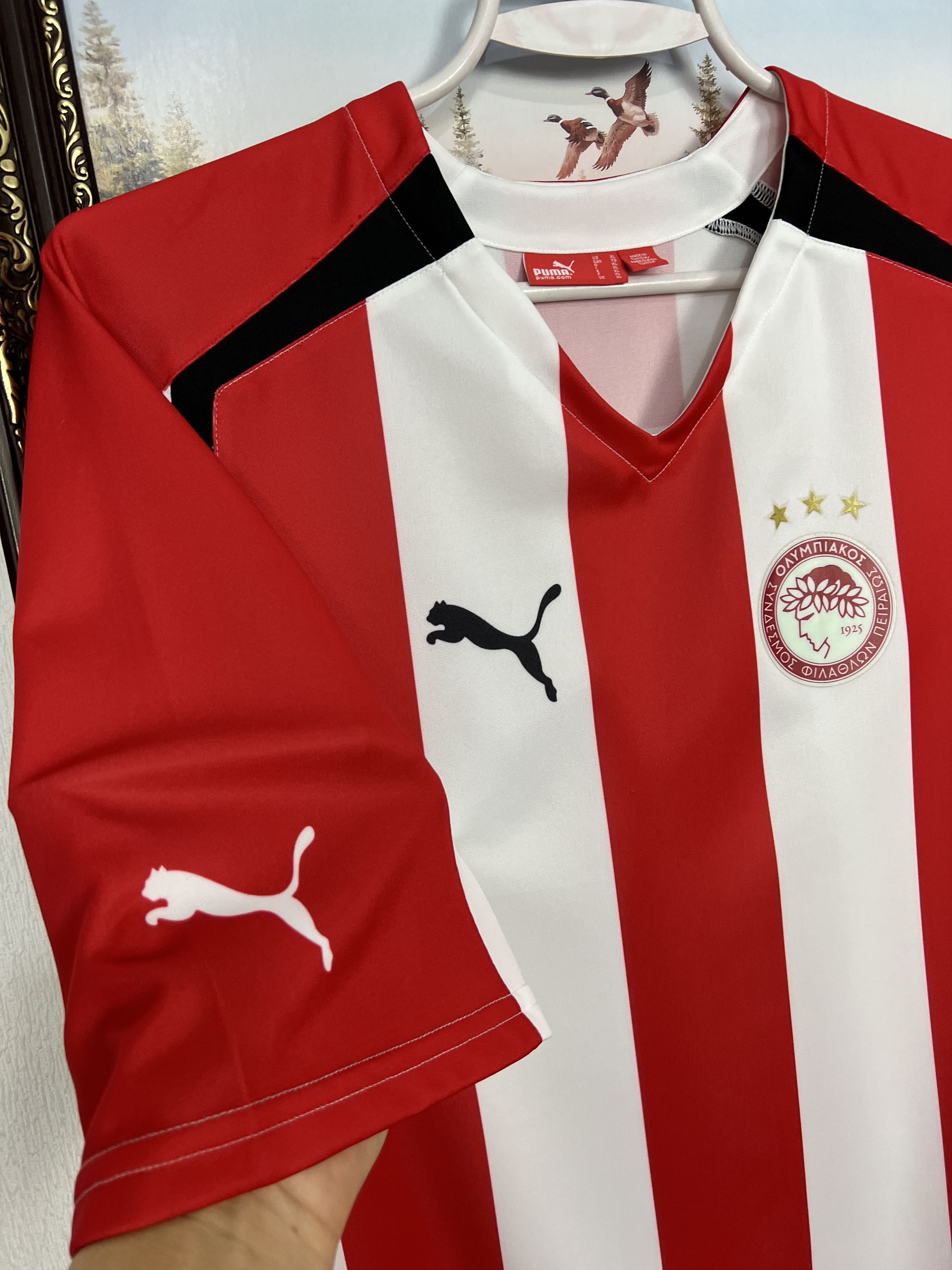 Puma Olympiacos football shirt 2005 Soccer Jersey Trikot Rare Size US XL / EU 56 / 4 - 5 Thumbnail