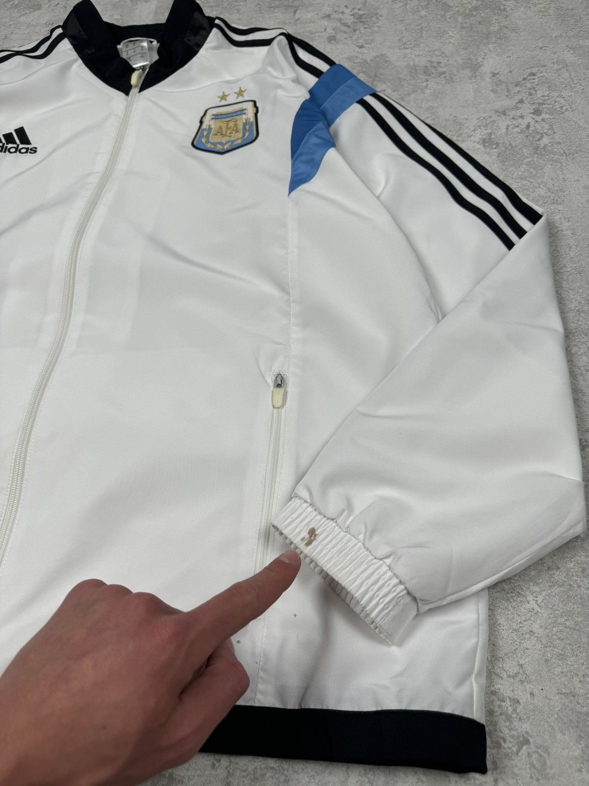 Vintage Adidas Argentina Soccer Track Jacket Size XL