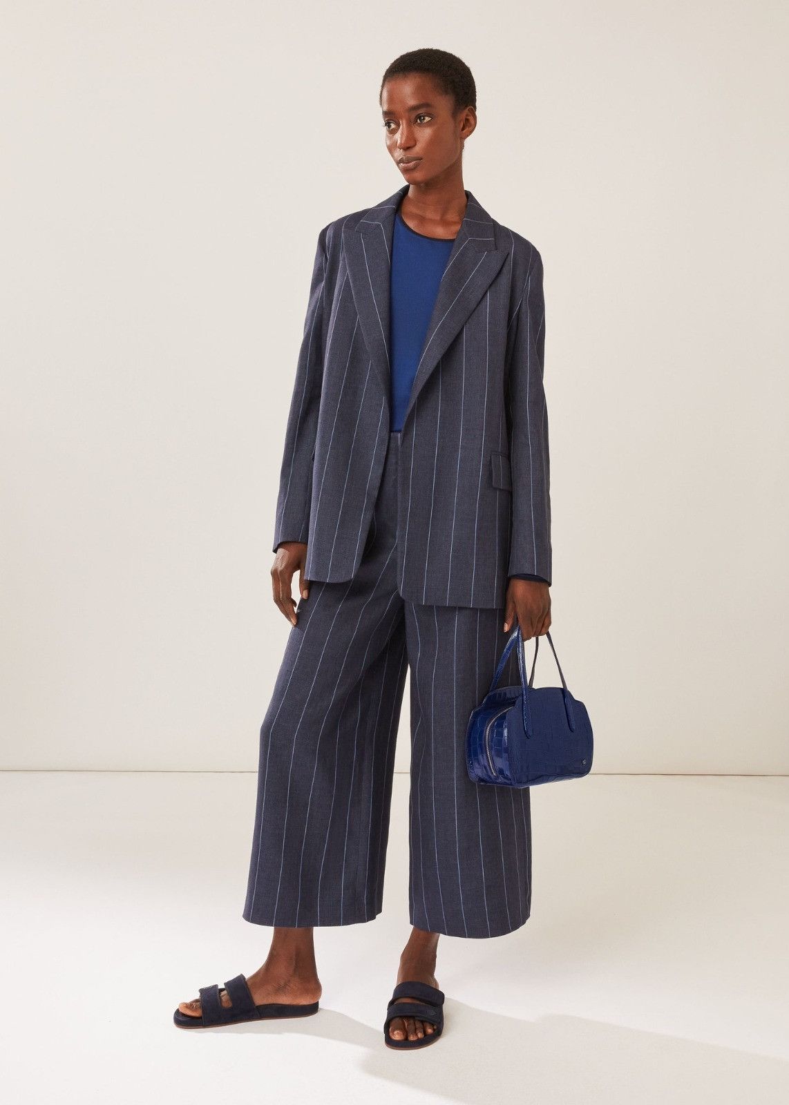 Loro Piana o1srvl11e0924 Size:/OS Sesia Alligator Skin Tote Bag in Blue Size ONE SIZE - 4 Thumbnail