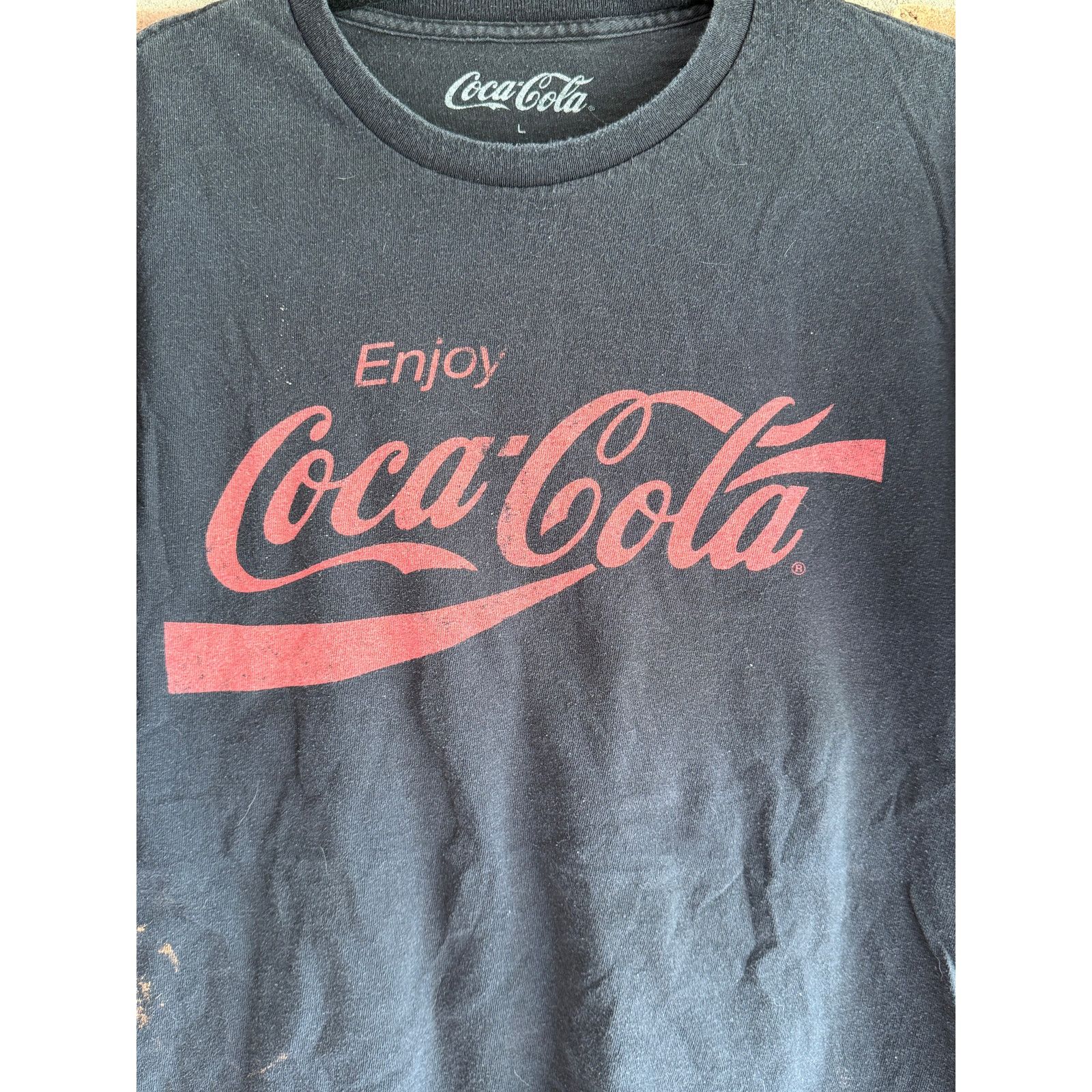 Coca Cola Vintage Coca Cola Distressed Tee Bleach Fade Large Size US L / EU 52-54 / 3 - 2 Thumbnail