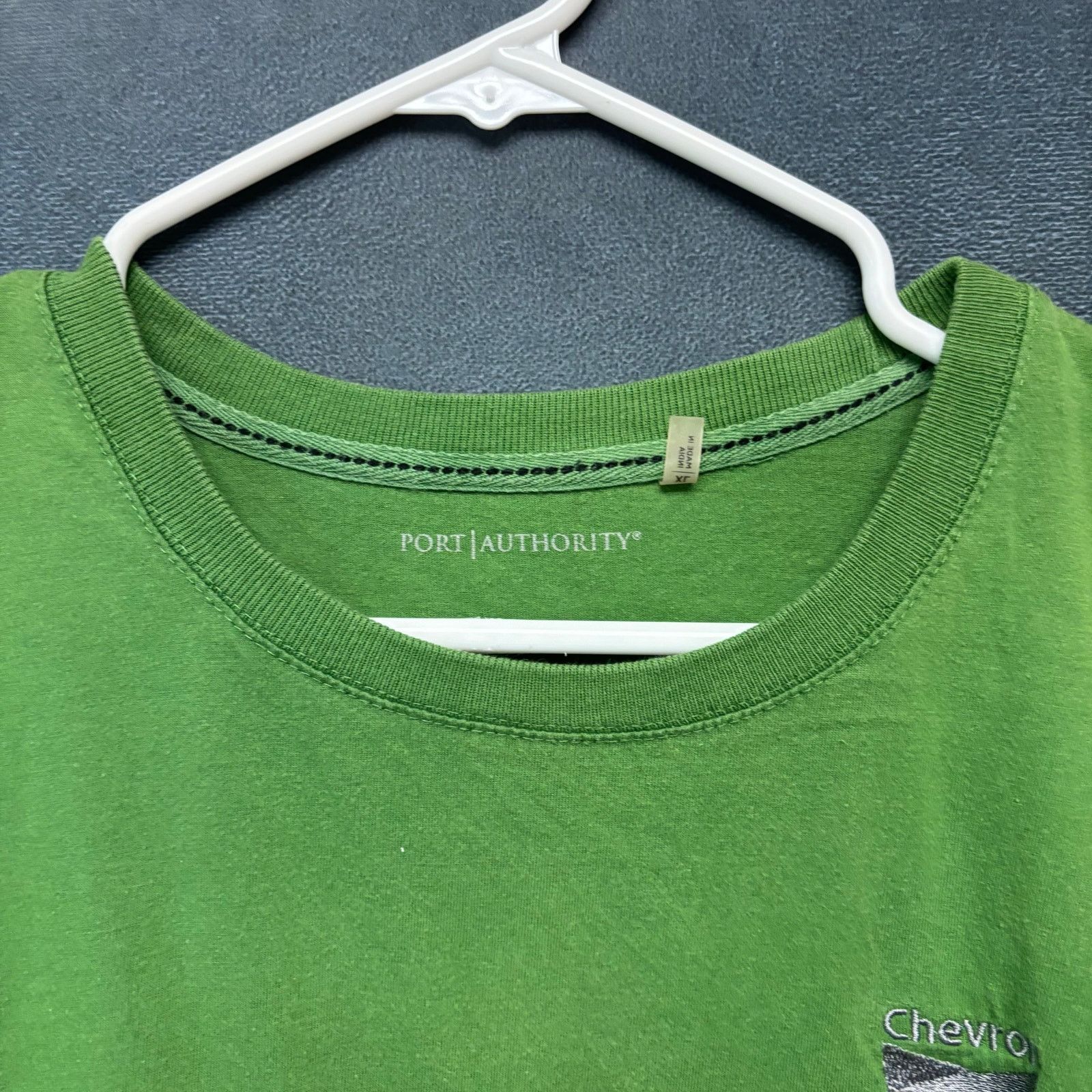 Port Authority Port Authority Chevron Green Tee Shirt Embroidered Logo XL Size US XL / EU 56 / 4 - 10 Thumbnail