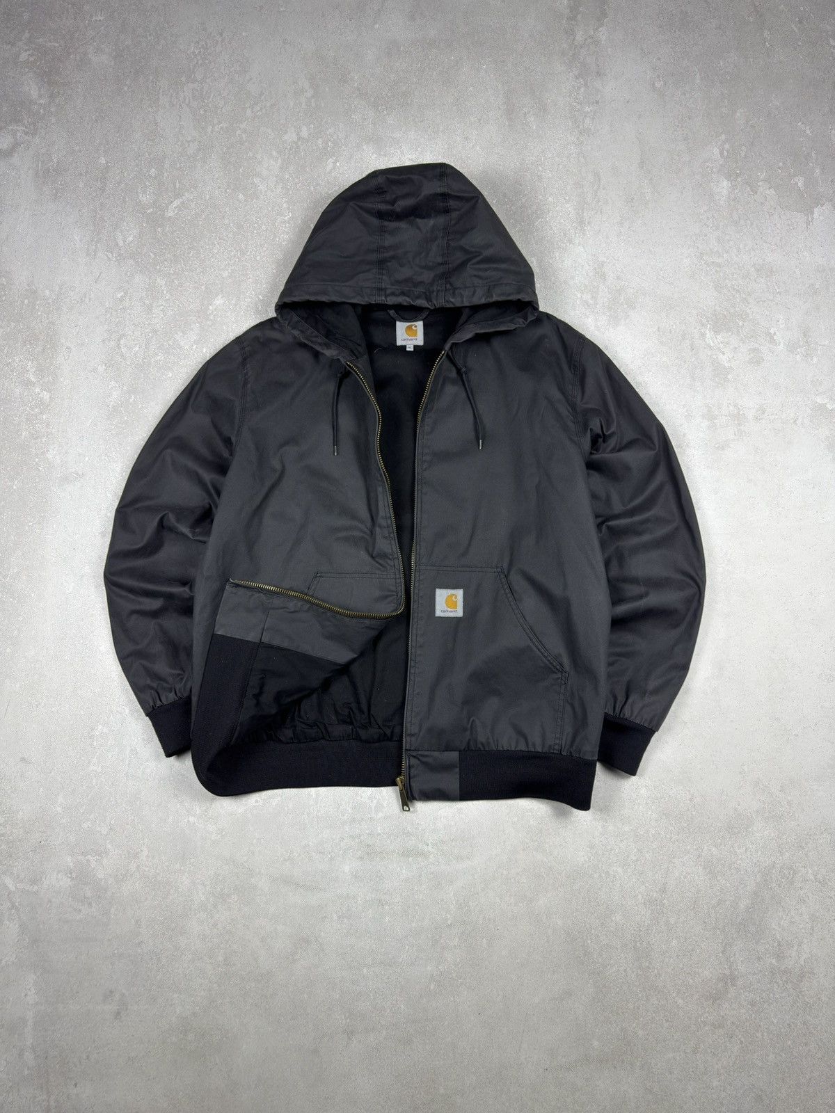 Carhartt Vintage Carhartt WIP Waxed Active Black Bomber Jacket Size US XL / EU 56 / 4 - 1 Thumbnail