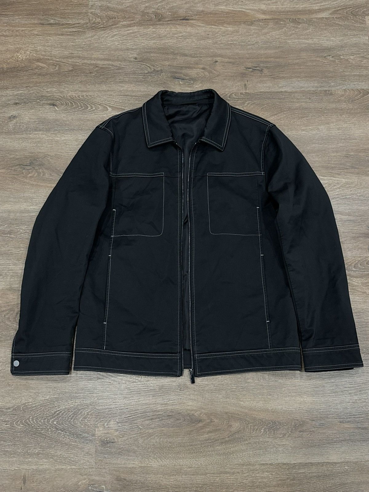 Japanese Brand Japanese Brand Technical Glossy Contrast Stitch Zip Blouson Size US M / EU 48-50 / 2 - 1 Thumbnail