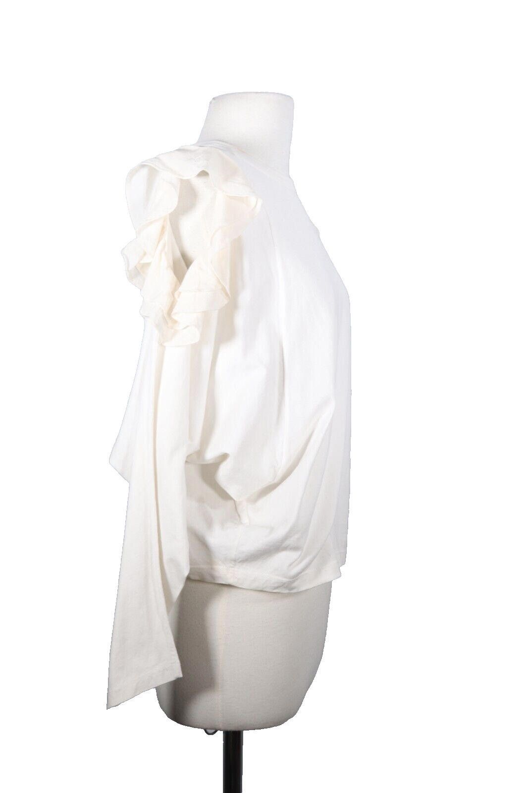 chloma Chloe Women's Medium Optic White Cold Shoulder Top T-Shirt Size M / US 6-8 / IT 42-44 - 5 Thumbnail