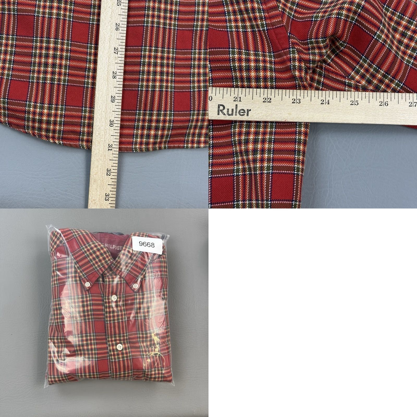 Tommy Hilfiger VINTAGE Tommy Hilfiger Shirt Mens L Plaid Heavyweight Flannel Crest Logo Size US L / EU 52-54 / 3 - 9 Thumbnail