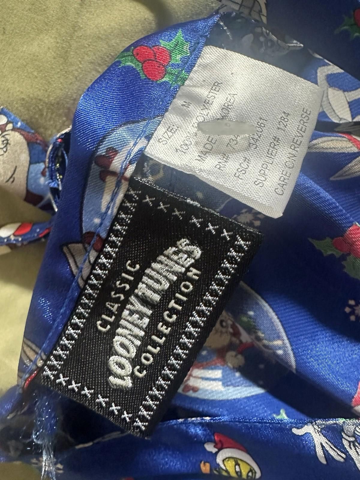 Designer VTG Medium Looney Tunes Night Gown Medium Cami Taz Christmas Size ONE SIZE - 9 Thumbnail