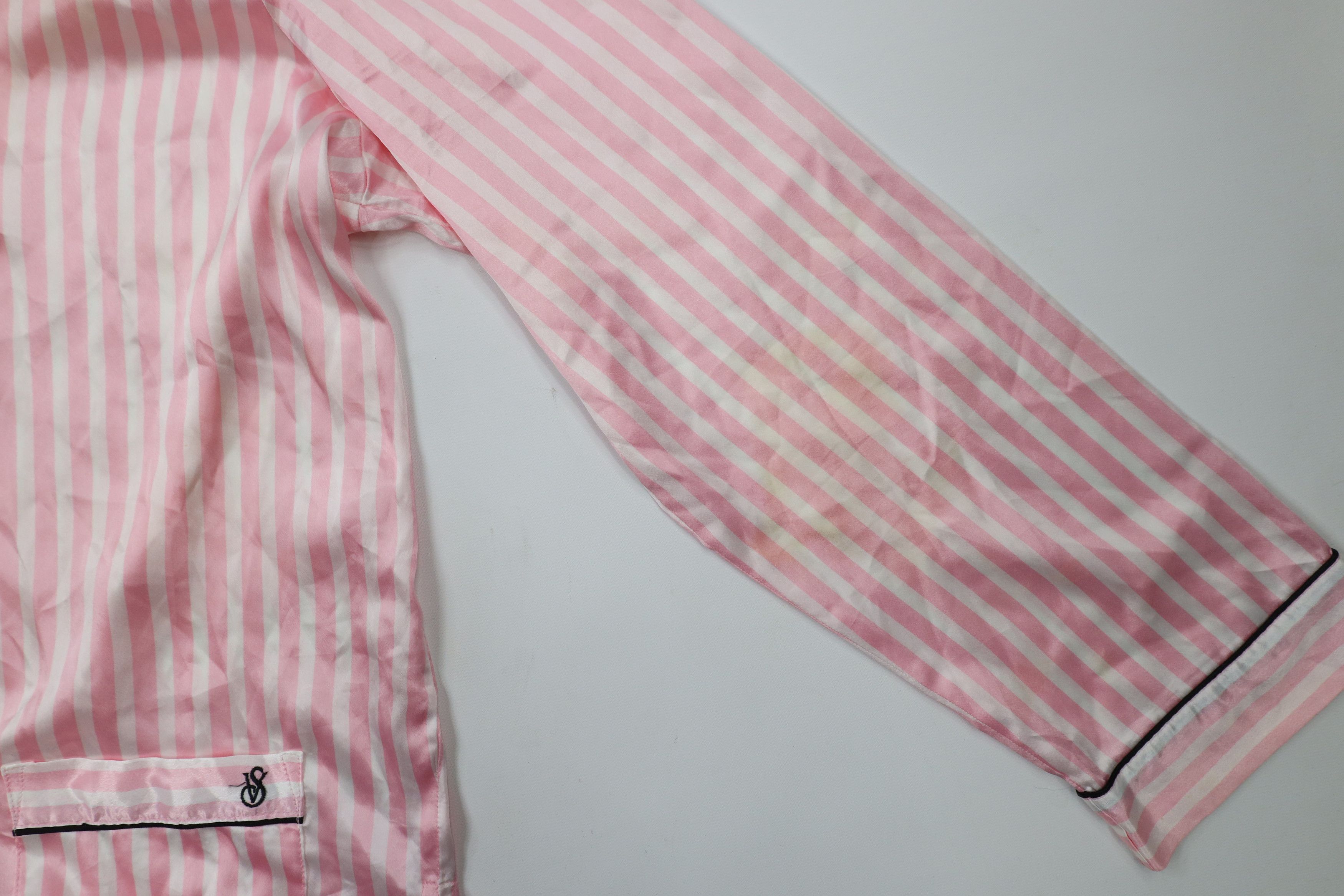 Victoria's Secret × Vintage Vintage Victoria's Secret Silky Polyester Striped Pajamas Size L / US 10 / IT 46 - 6 Thumbnail